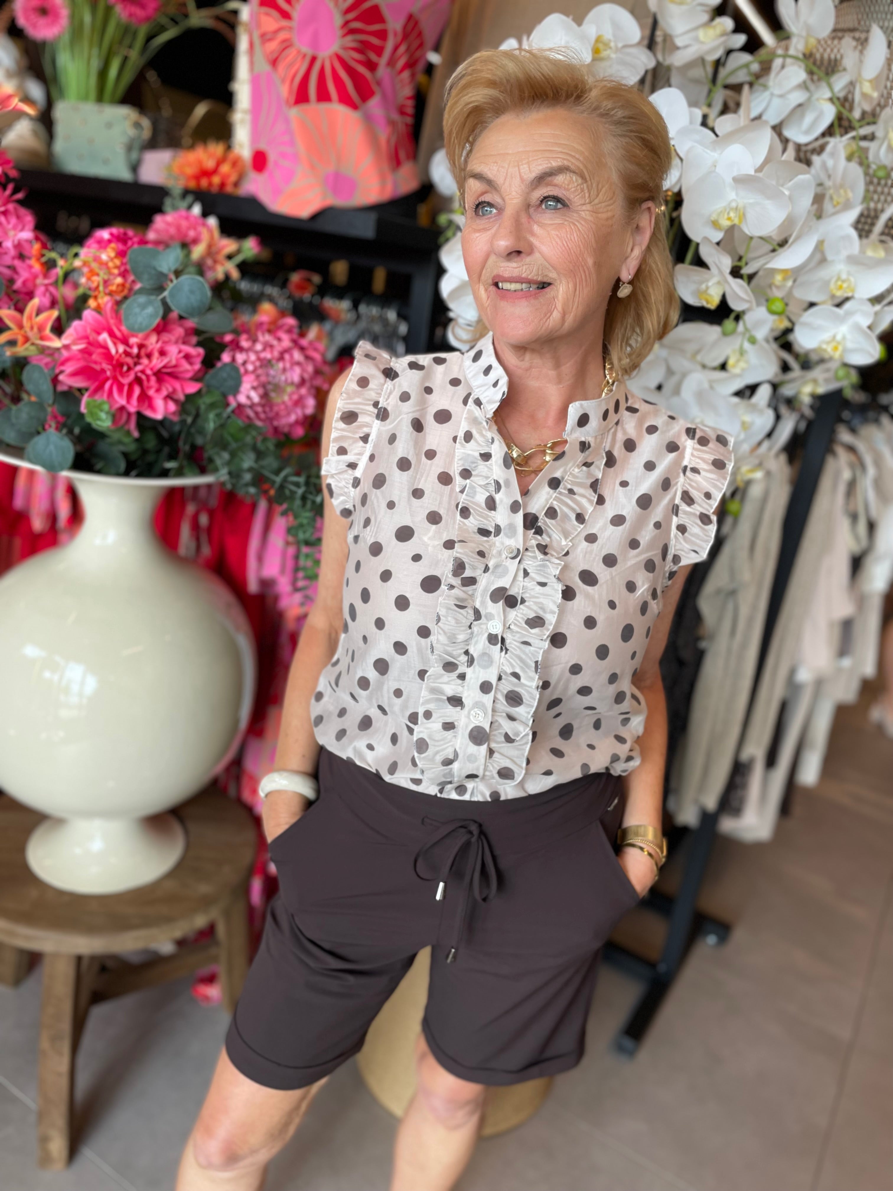 Blouse Daisy bollen wit