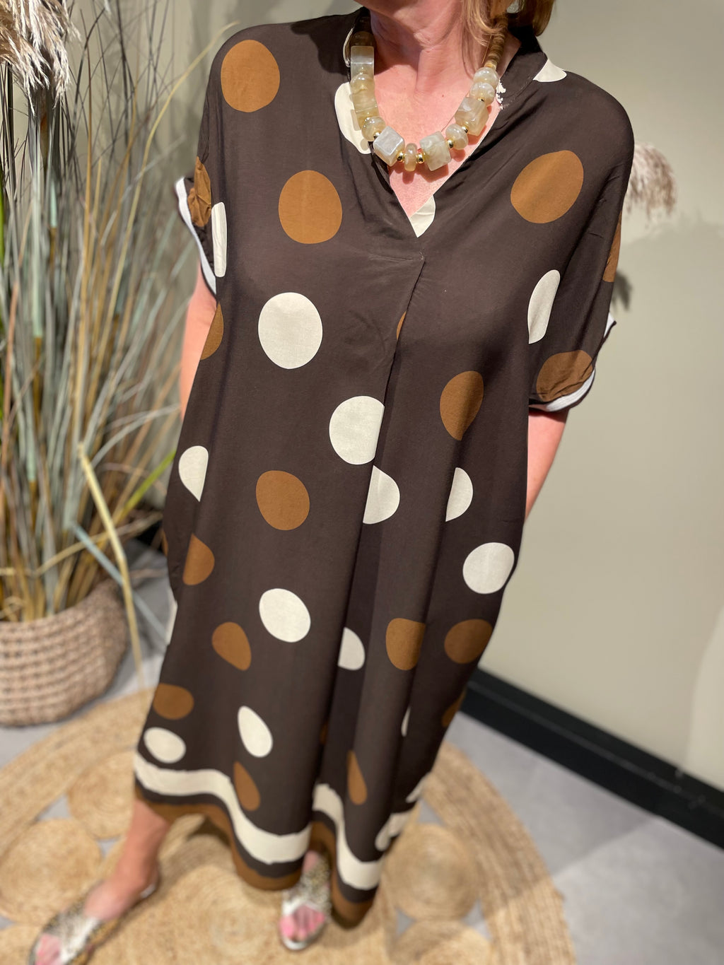 Jurk Nana Lang Bruin