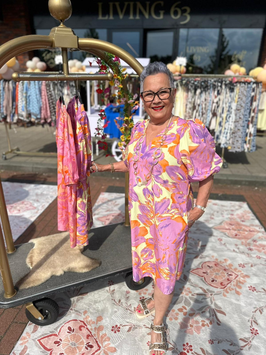 Jurk margriet bloem paars