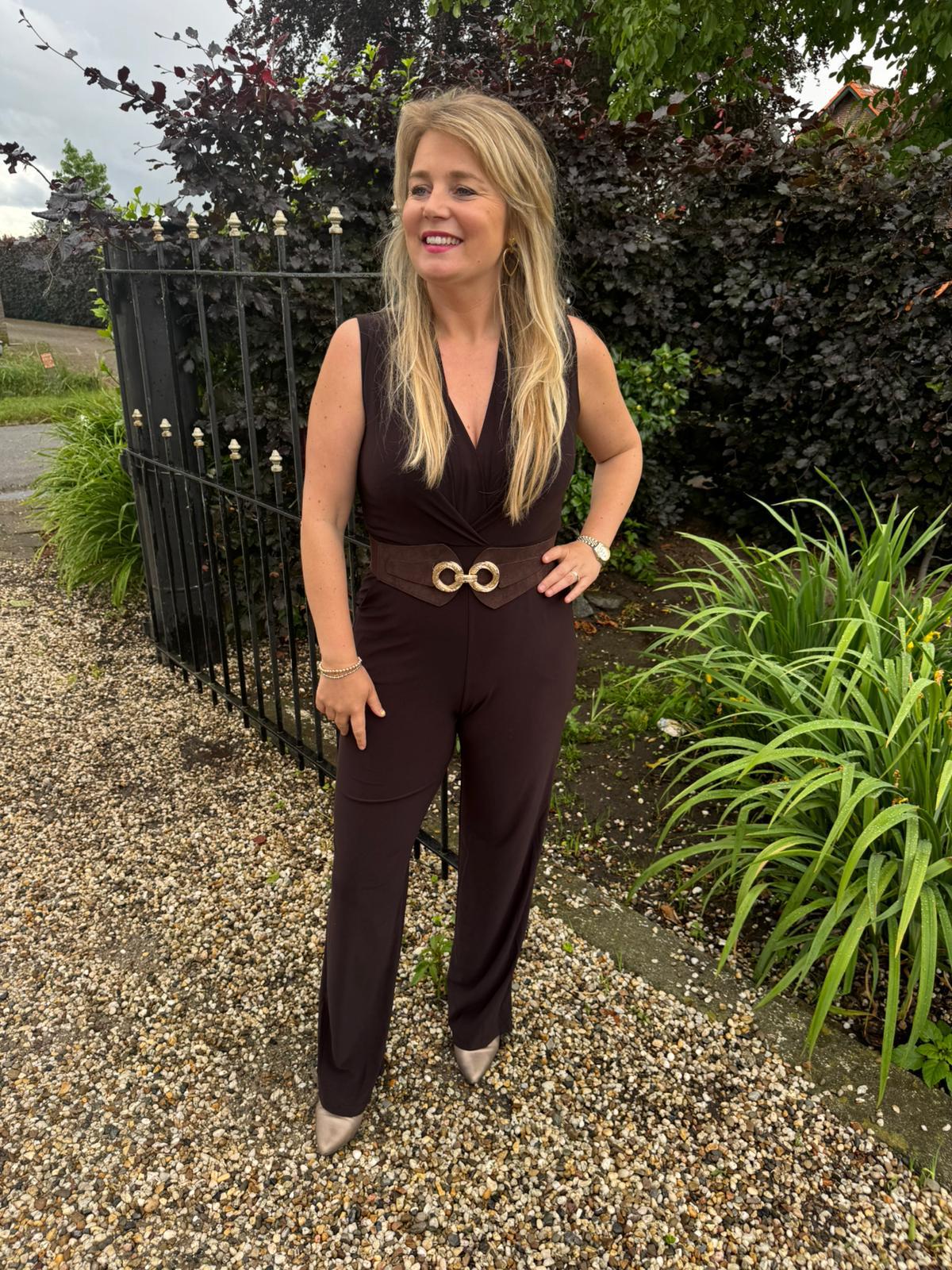 Jumpsuit Fae donkerbruin