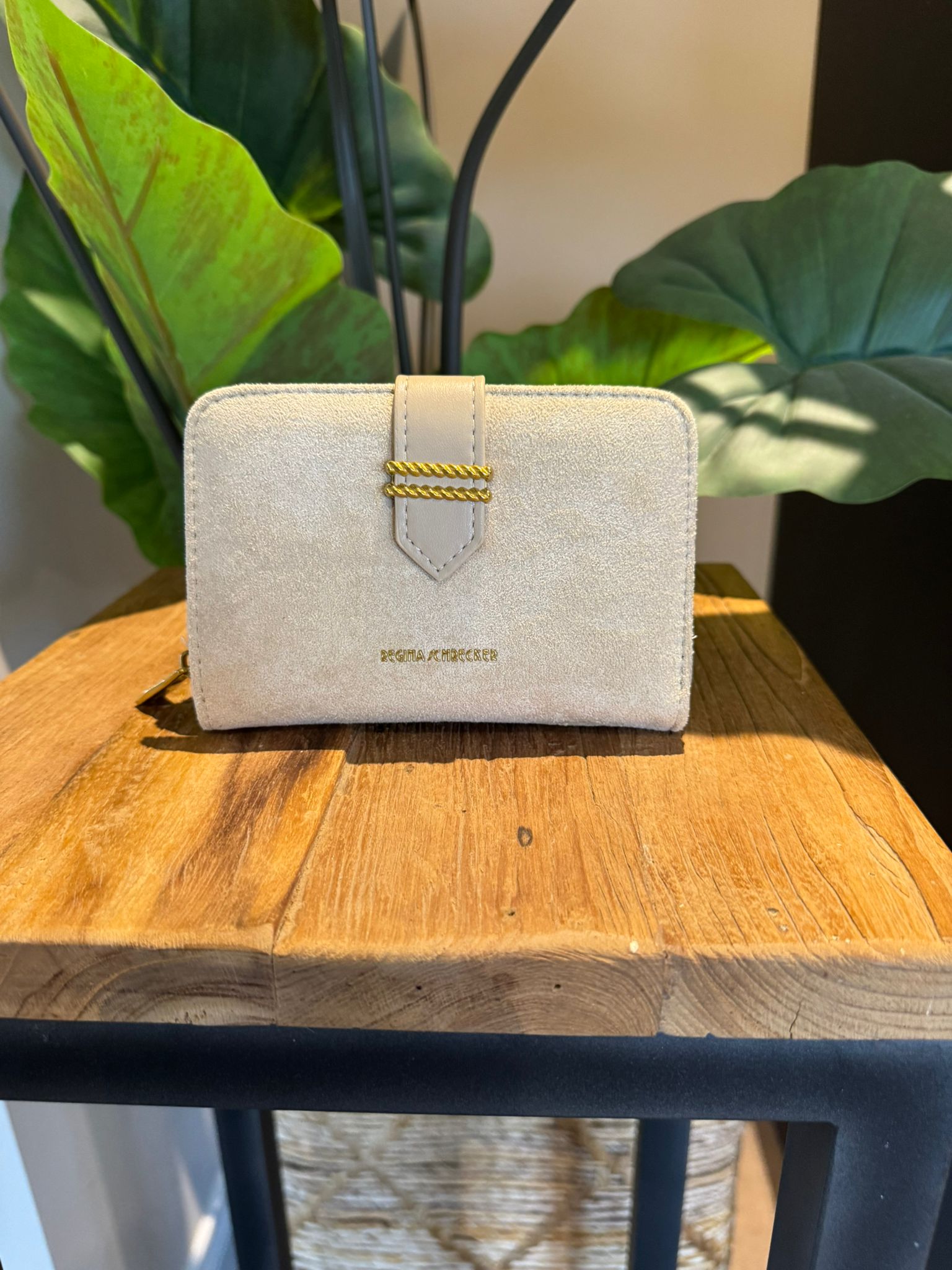 portemonnee klein beige