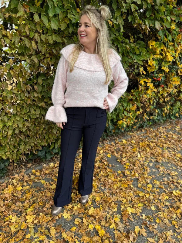 Legging met bies donkerblauw