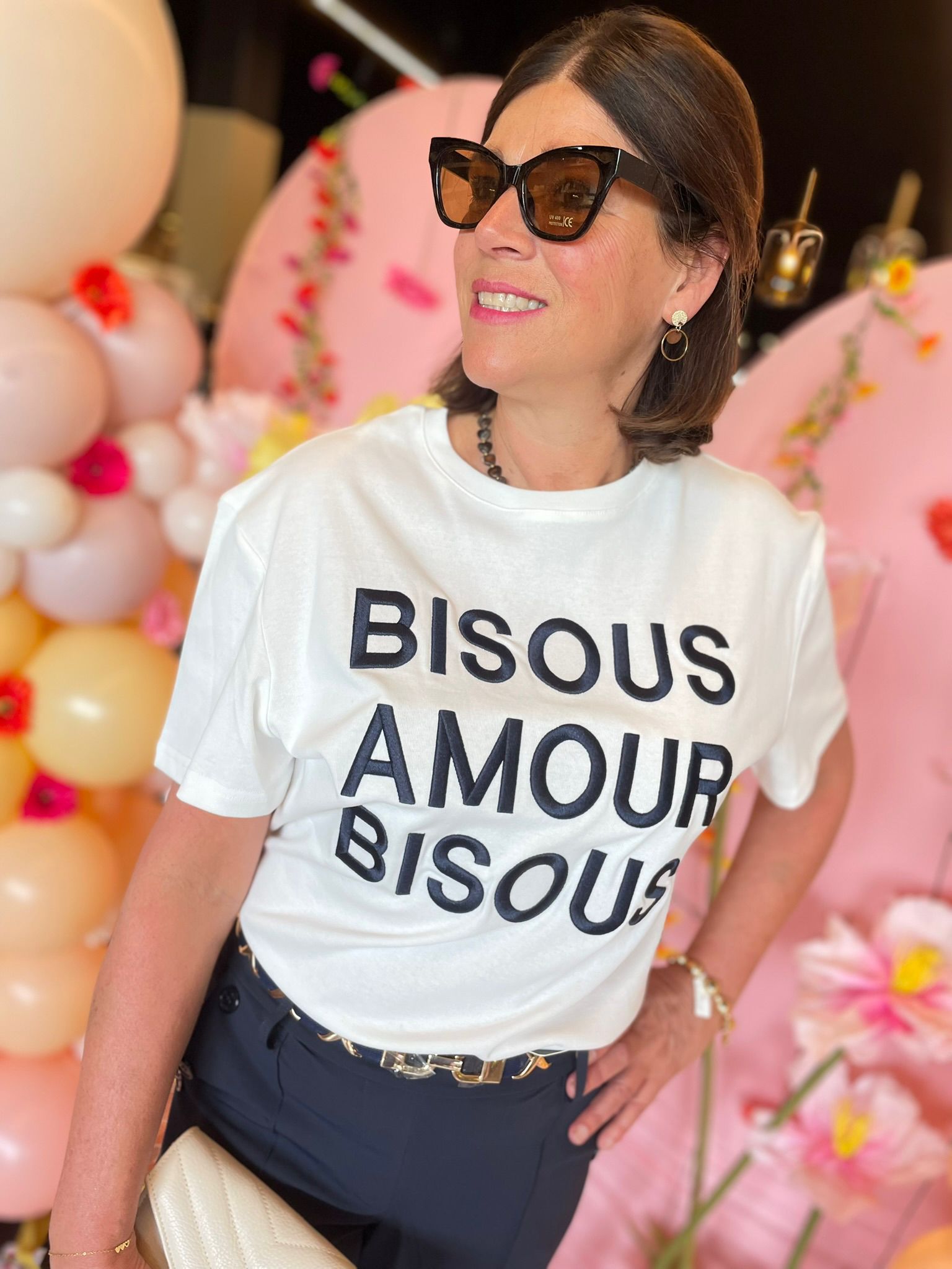 T-shirt Amour Bisous Navy