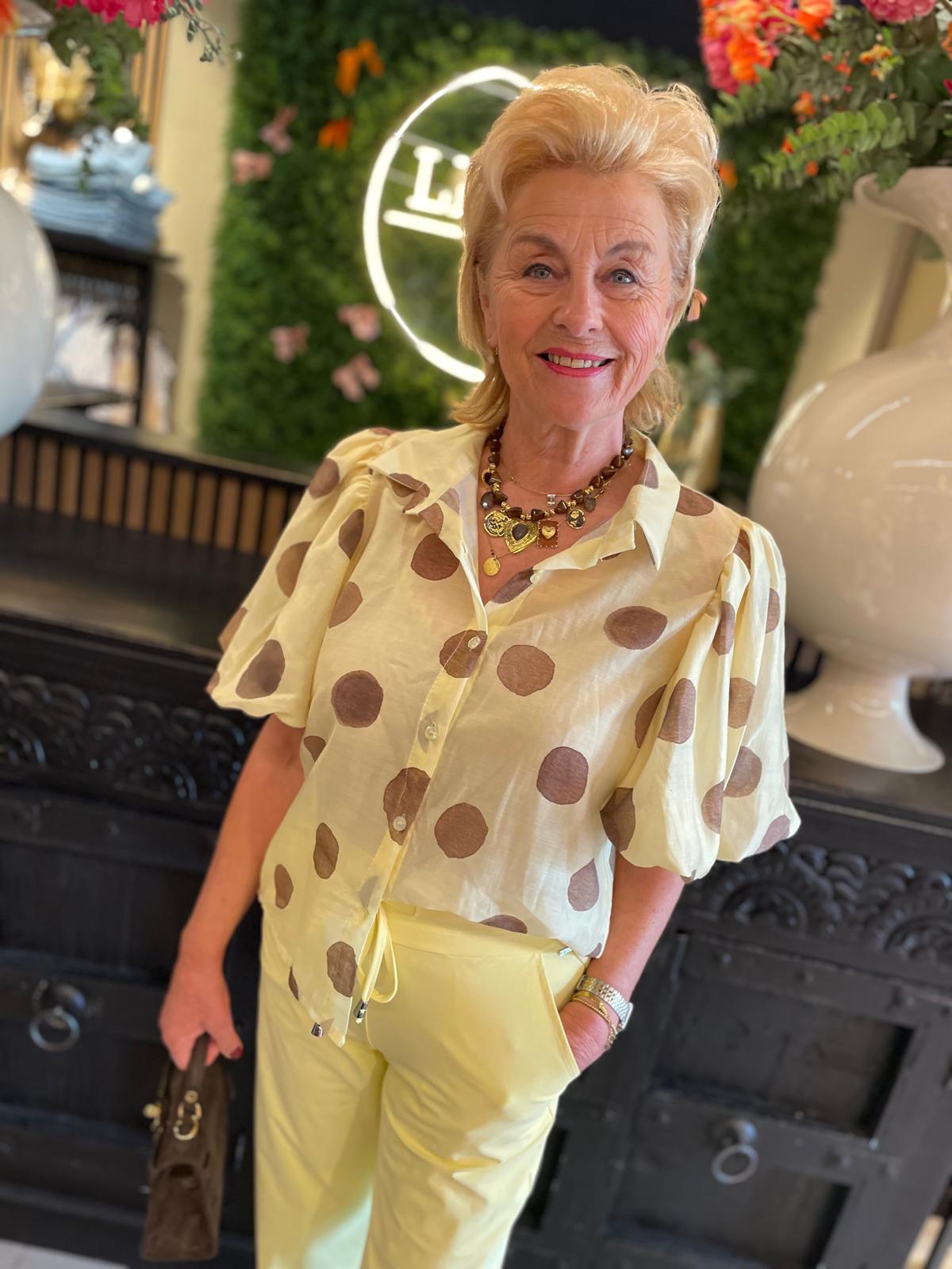 Blouse Tess bollen geel