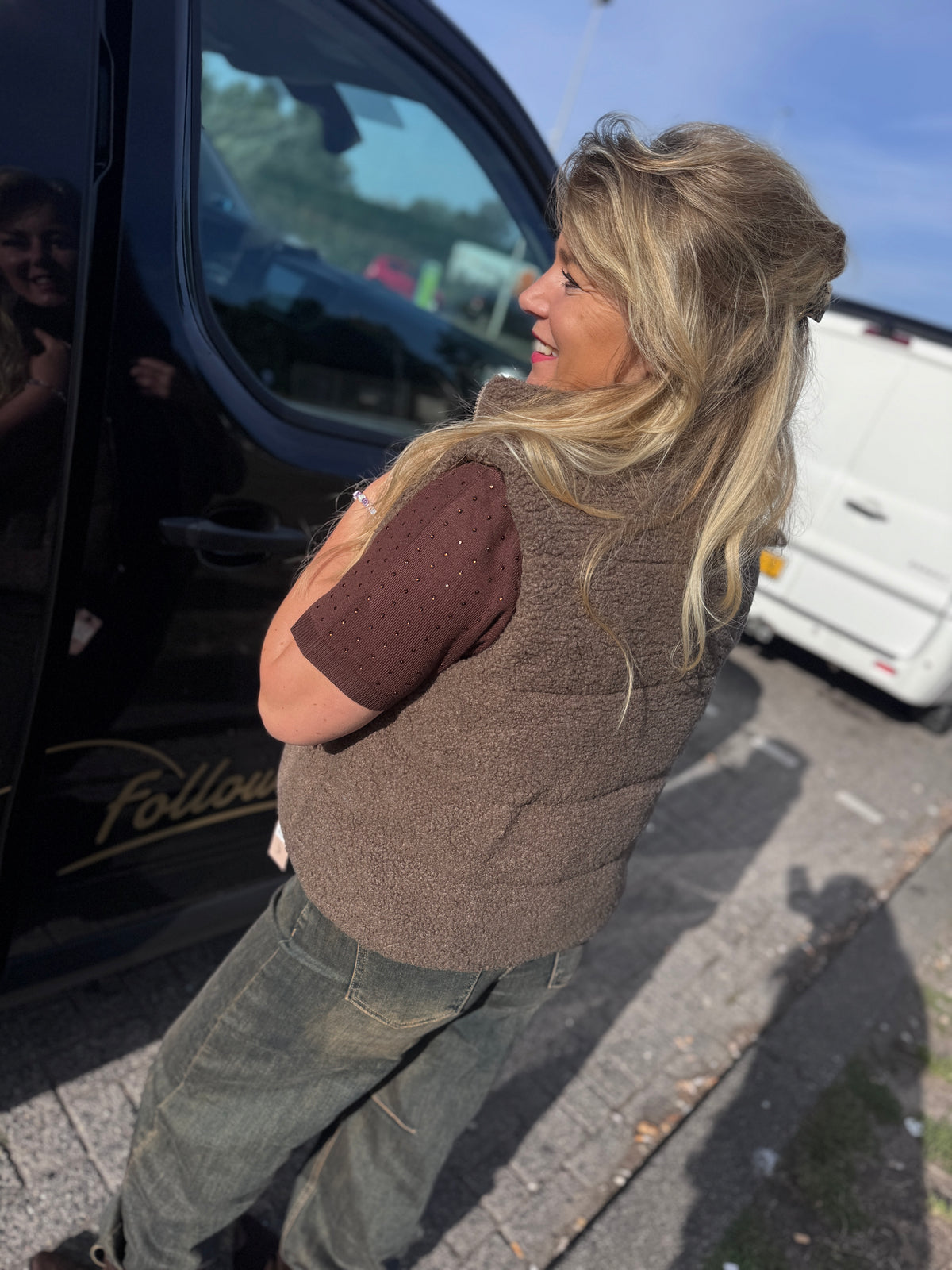 Teddy bodywarmer bruin