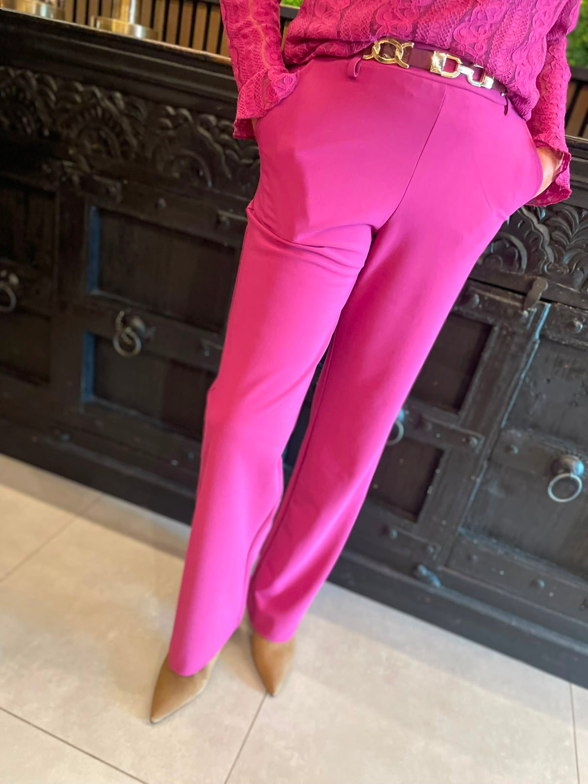 Mi Piace - Travelbroek wide leg magenta