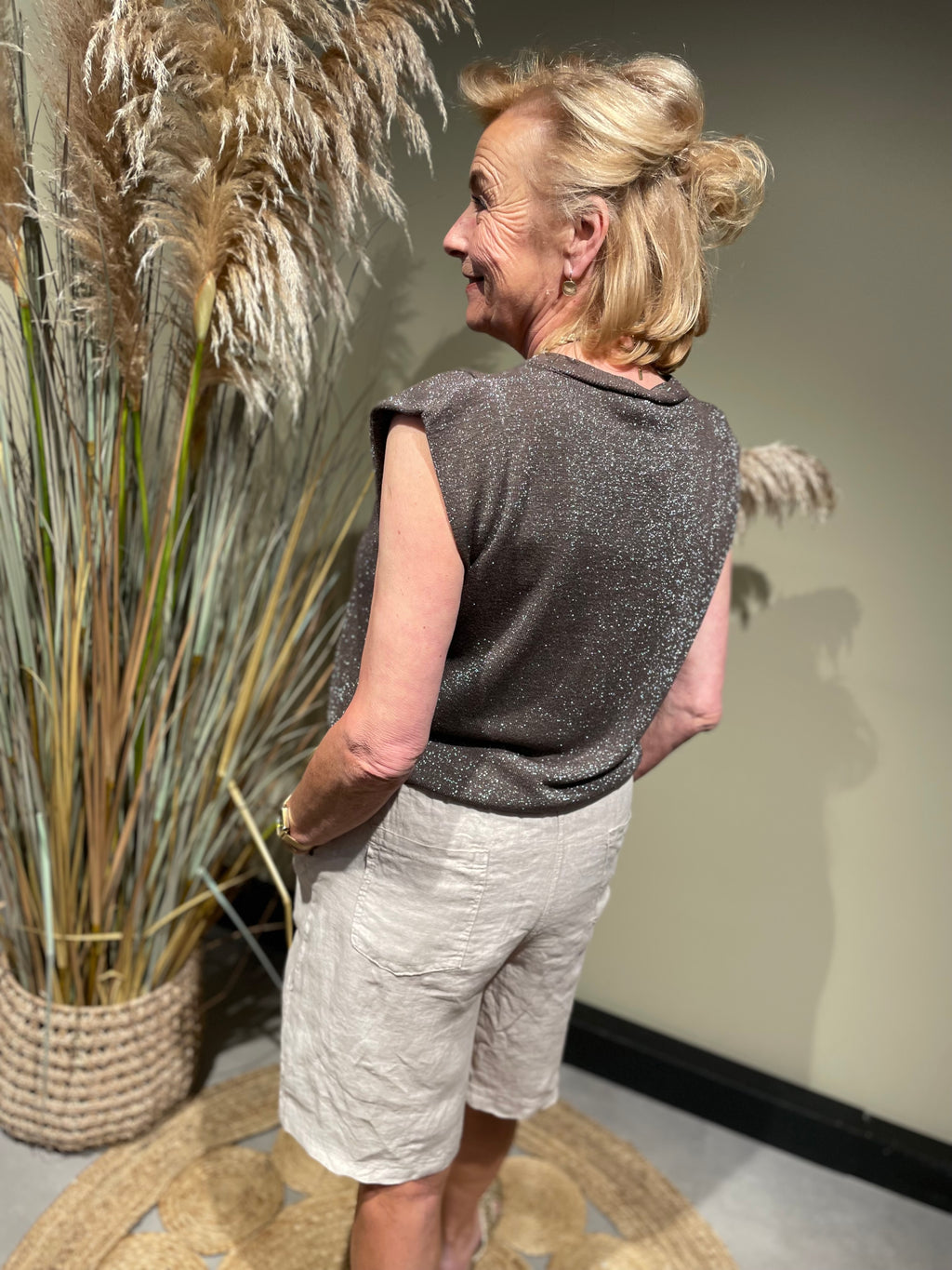 Korte Broek Trendy Beige