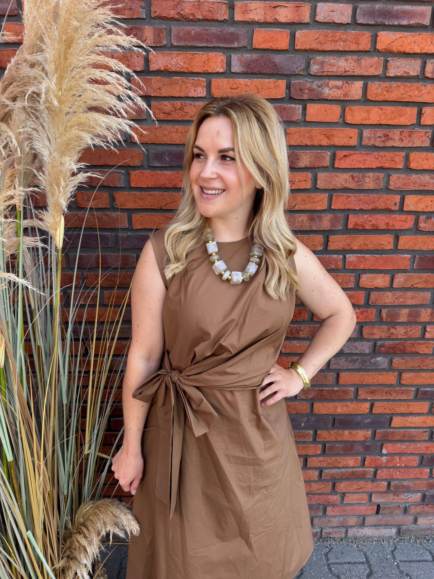 Jurk Mandy roest/bruin