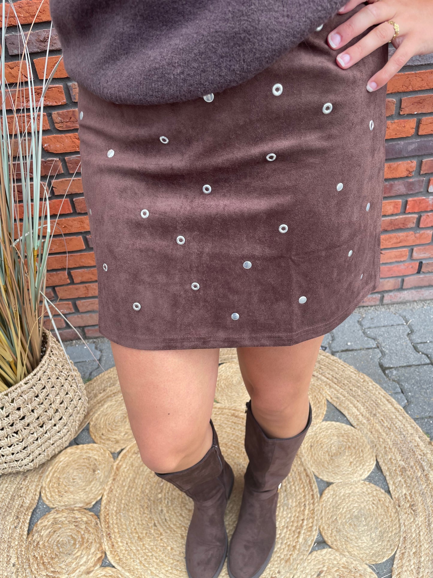 Rokje stud bruin