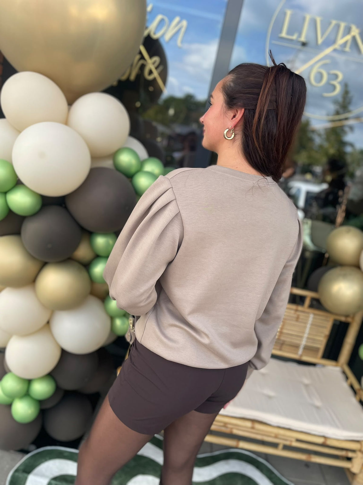Trui la dolce vita taupe