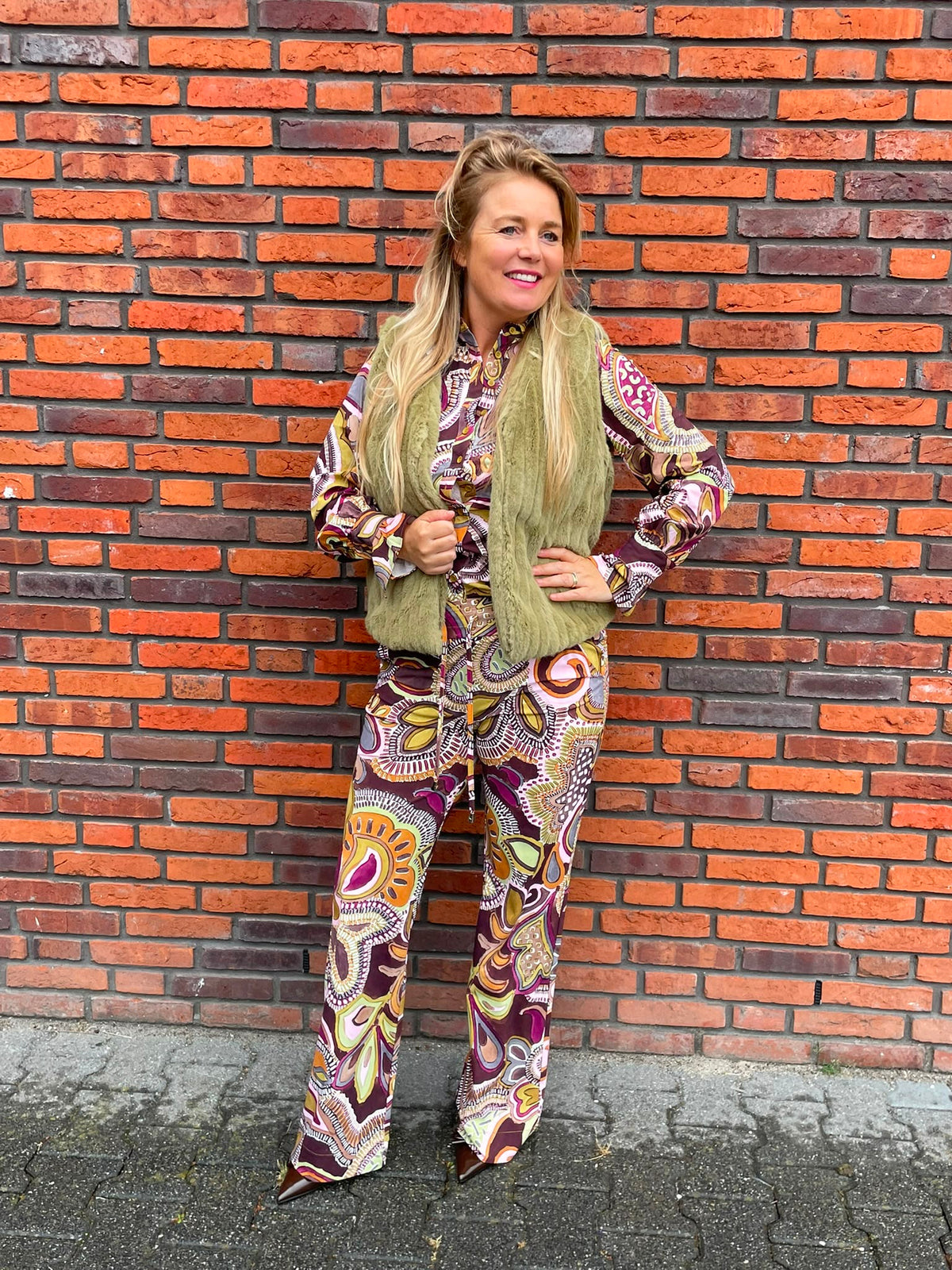 Mi Piace - Travelblouse Big Paisley Print Multicolour