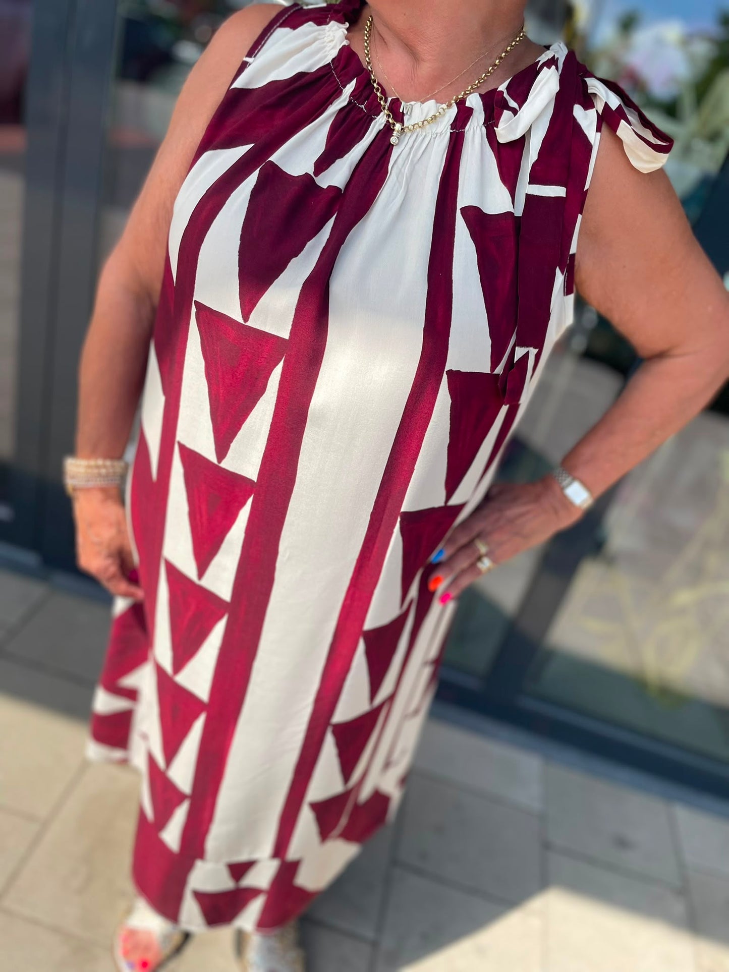 Jurk Veerle bordeaux