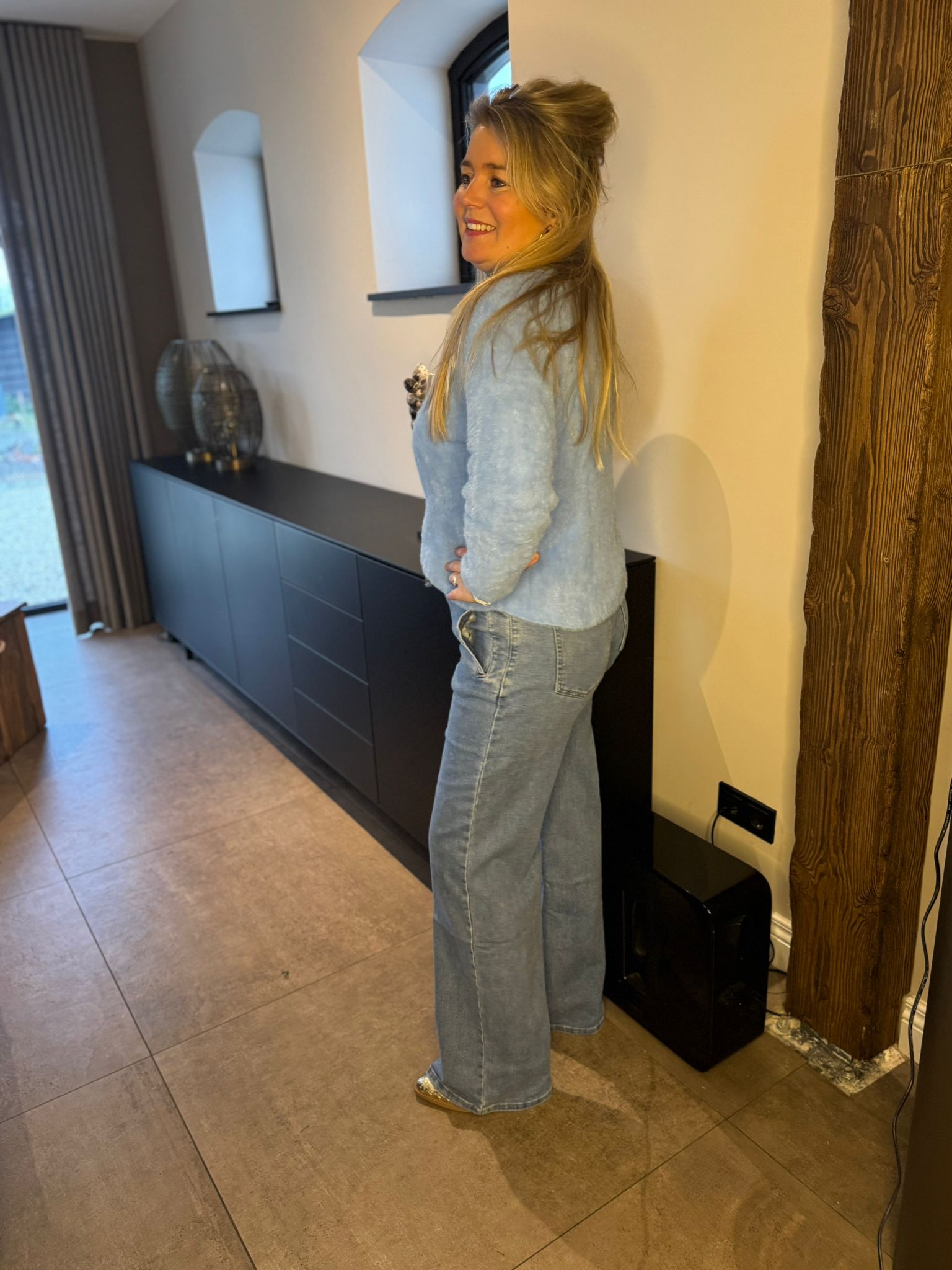 Fluffy truitje blauw