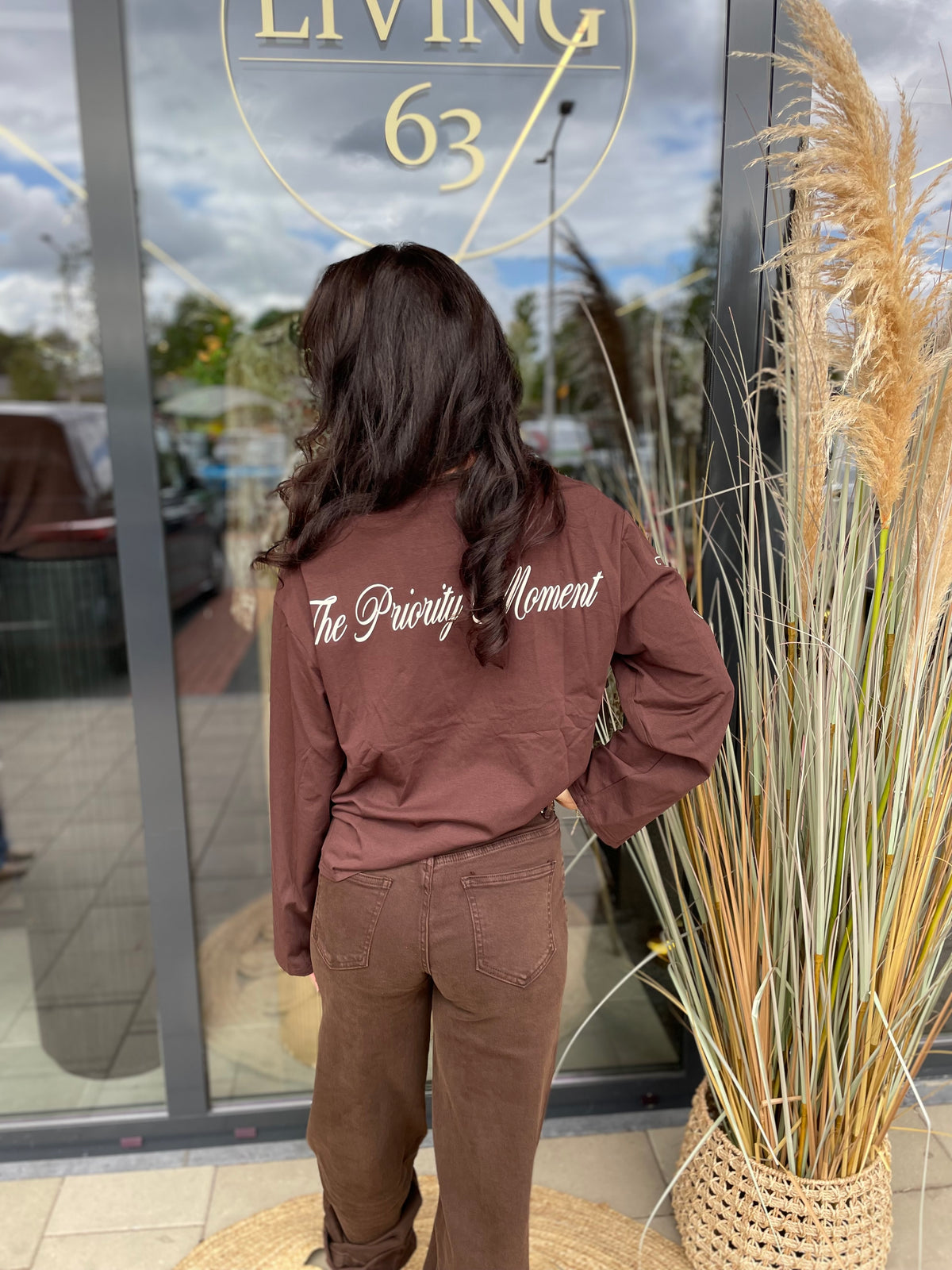 Longsleeve Co bruin