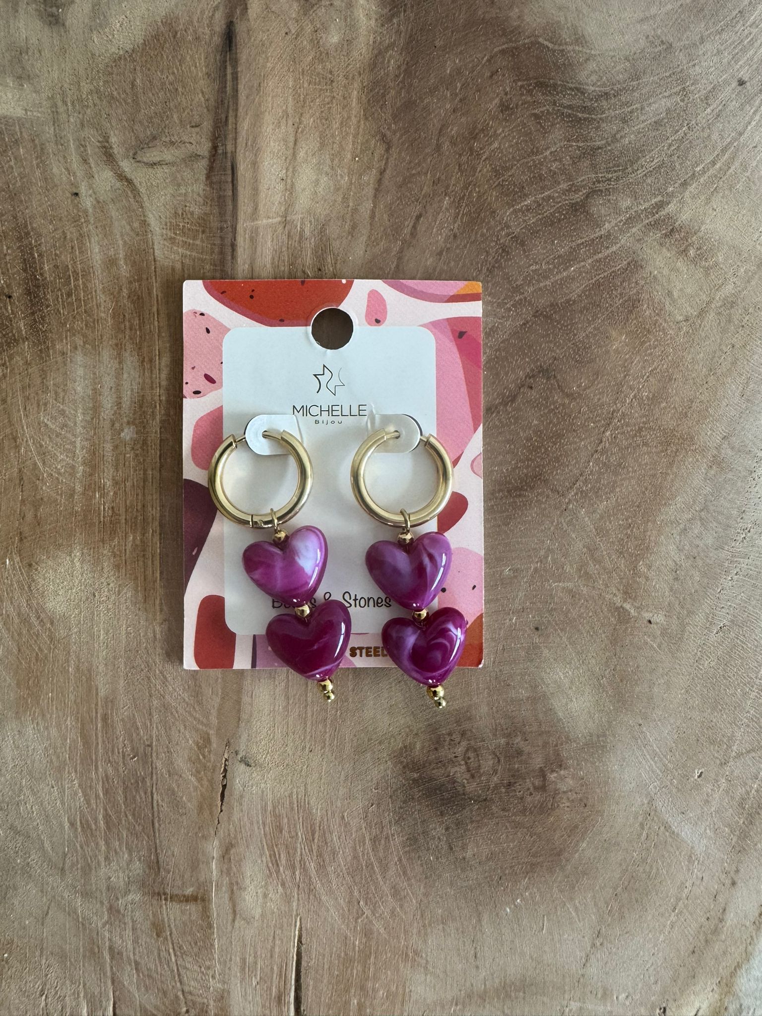 Oorbellen Lovely paars