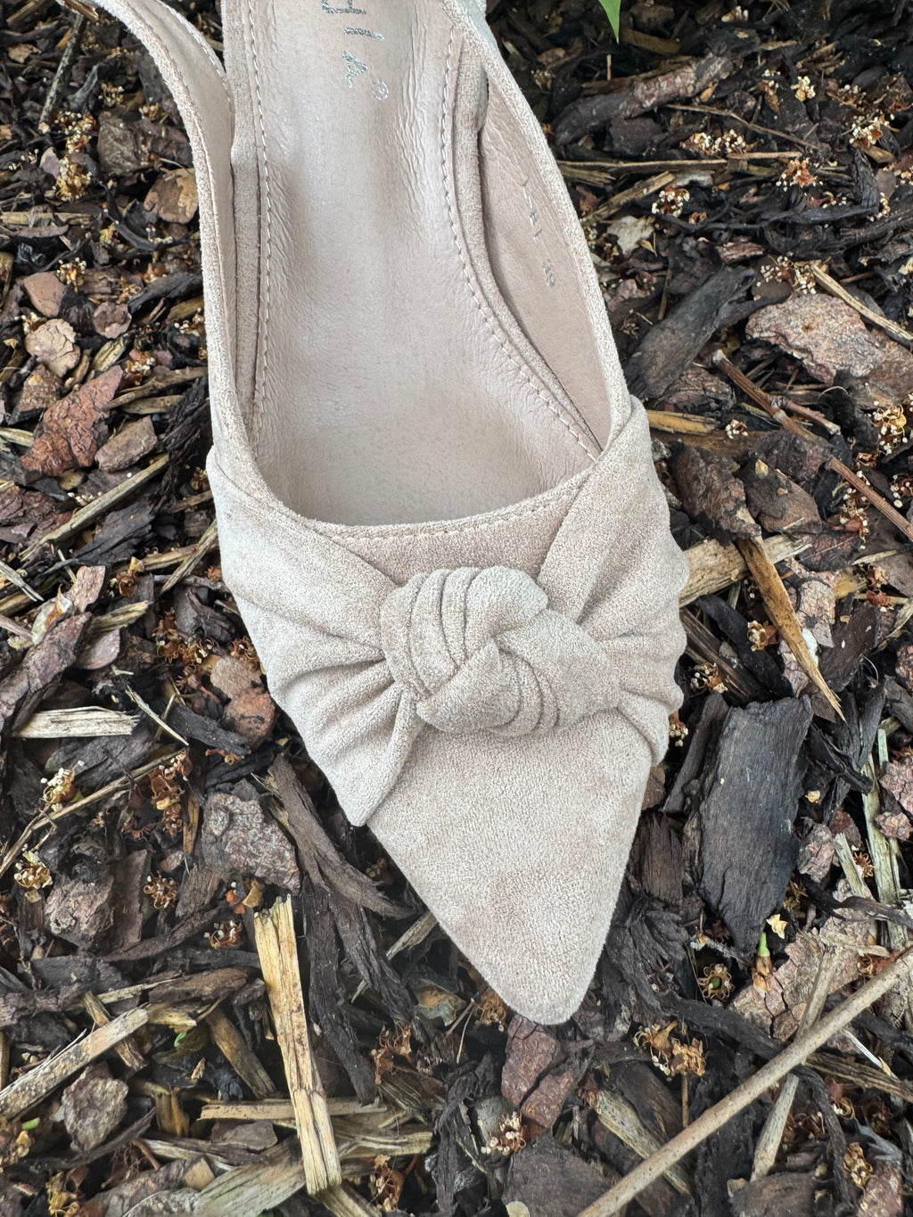 Slingback met hak Riva beige