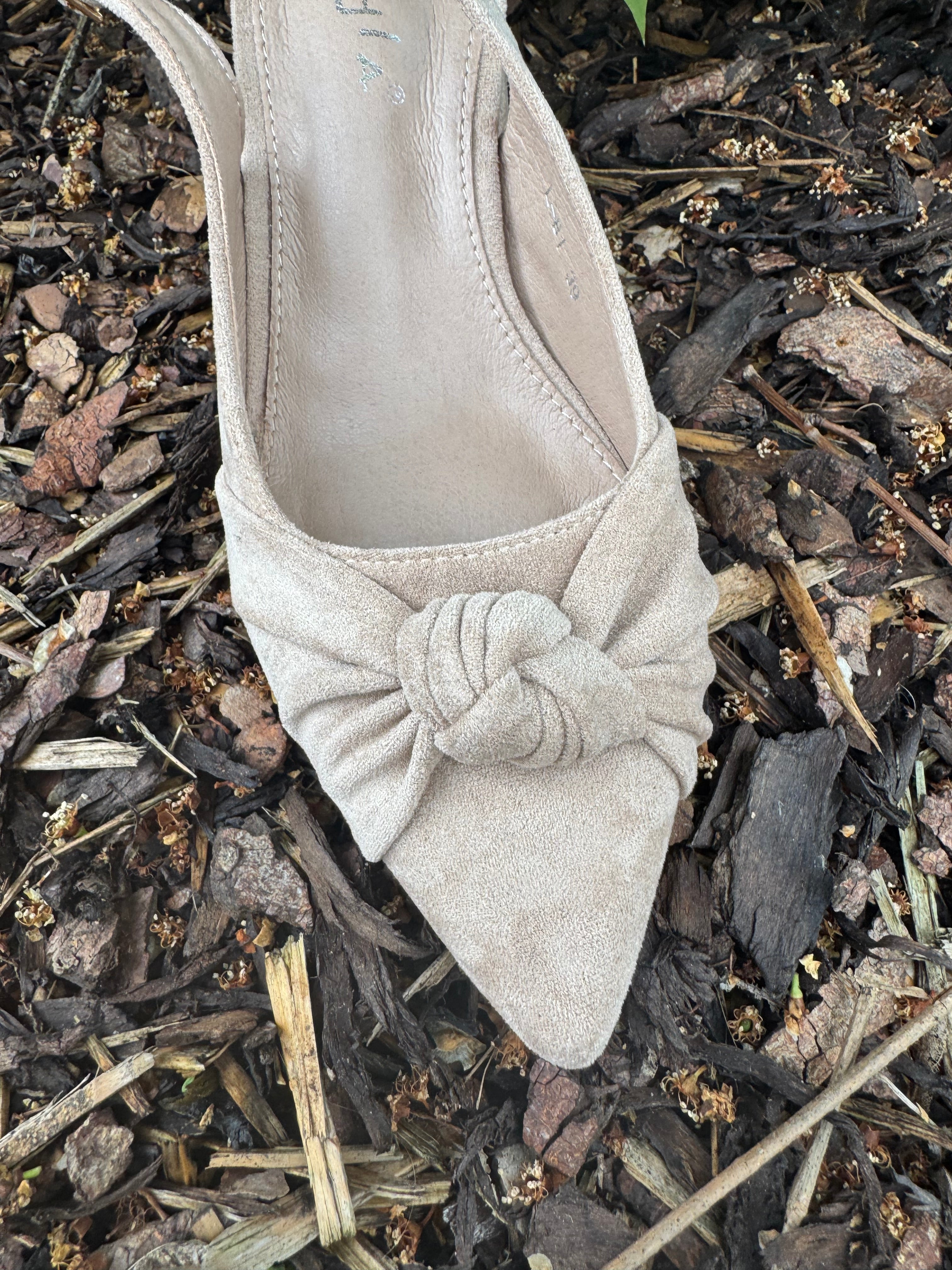 Slingback met hak Riva beige