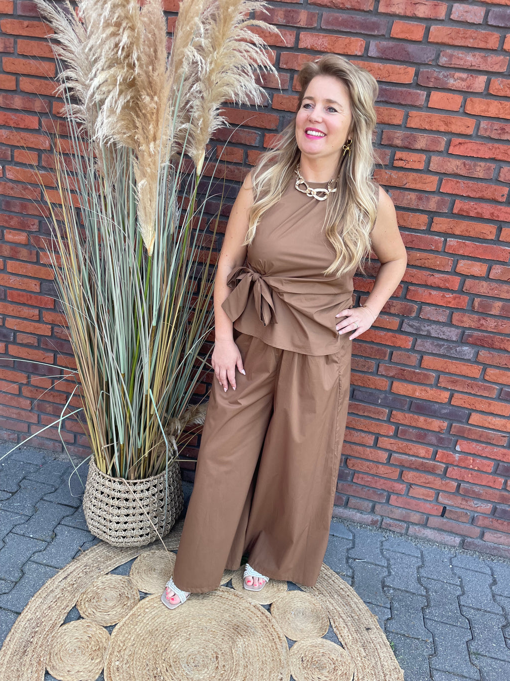 Broek Mandy roest/bruin