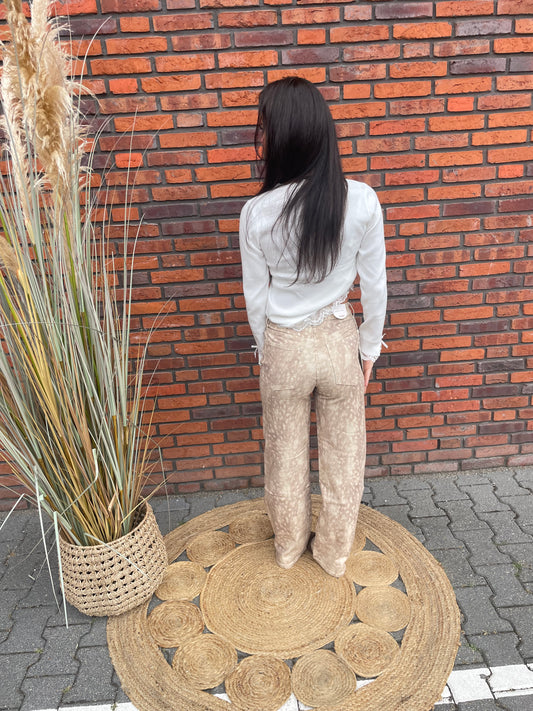 Top Lise kanten detail wit