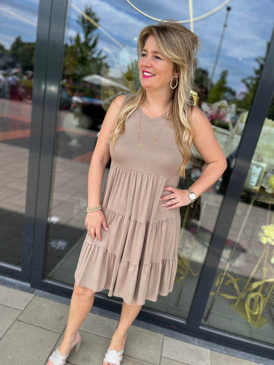 Jurk Kity taupe