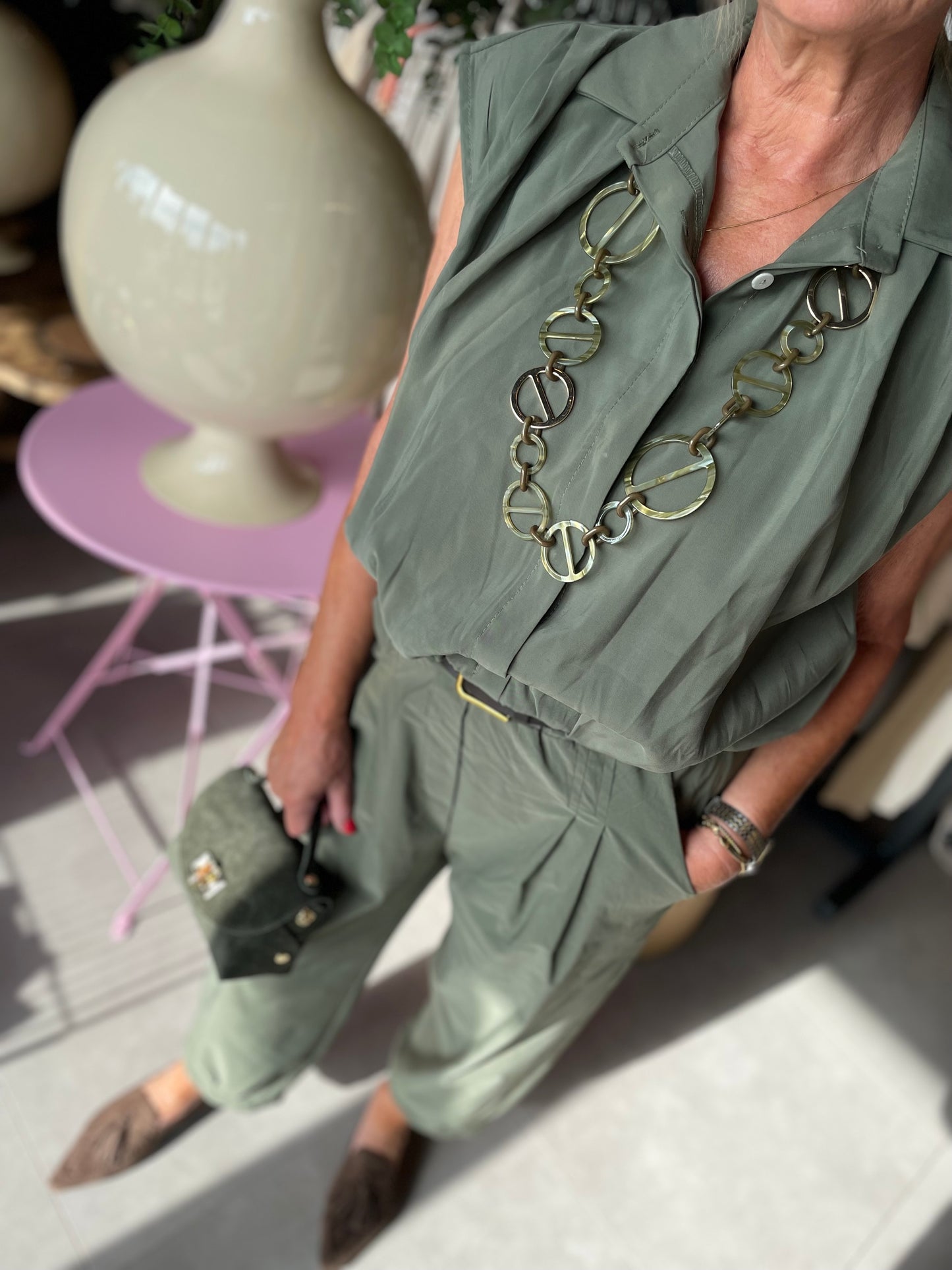 Gilet Madelon groen