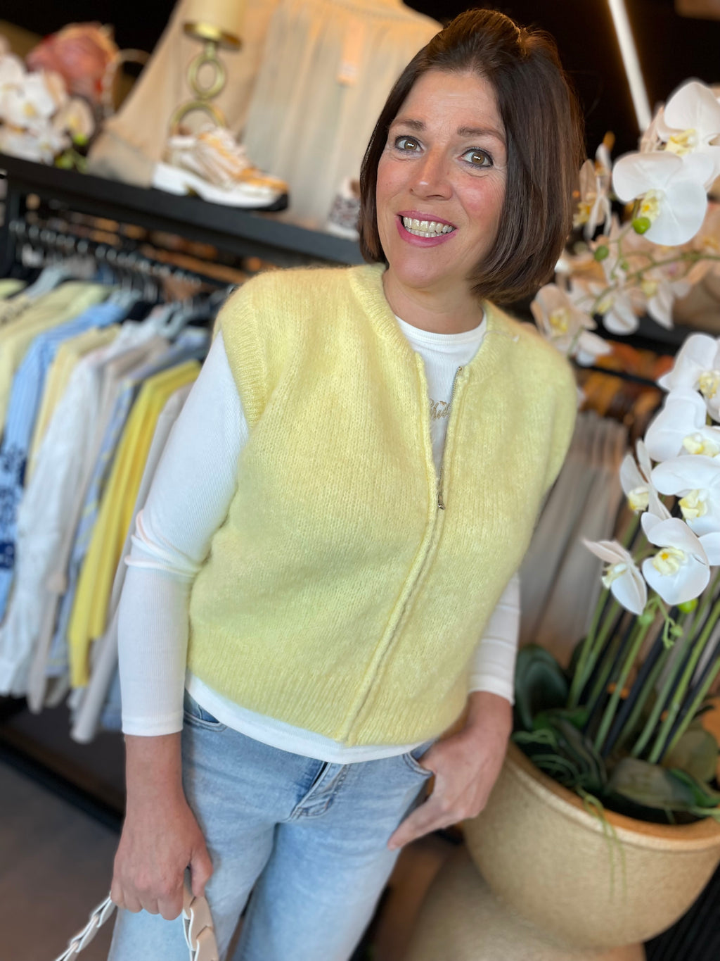 Gilet Amy geel