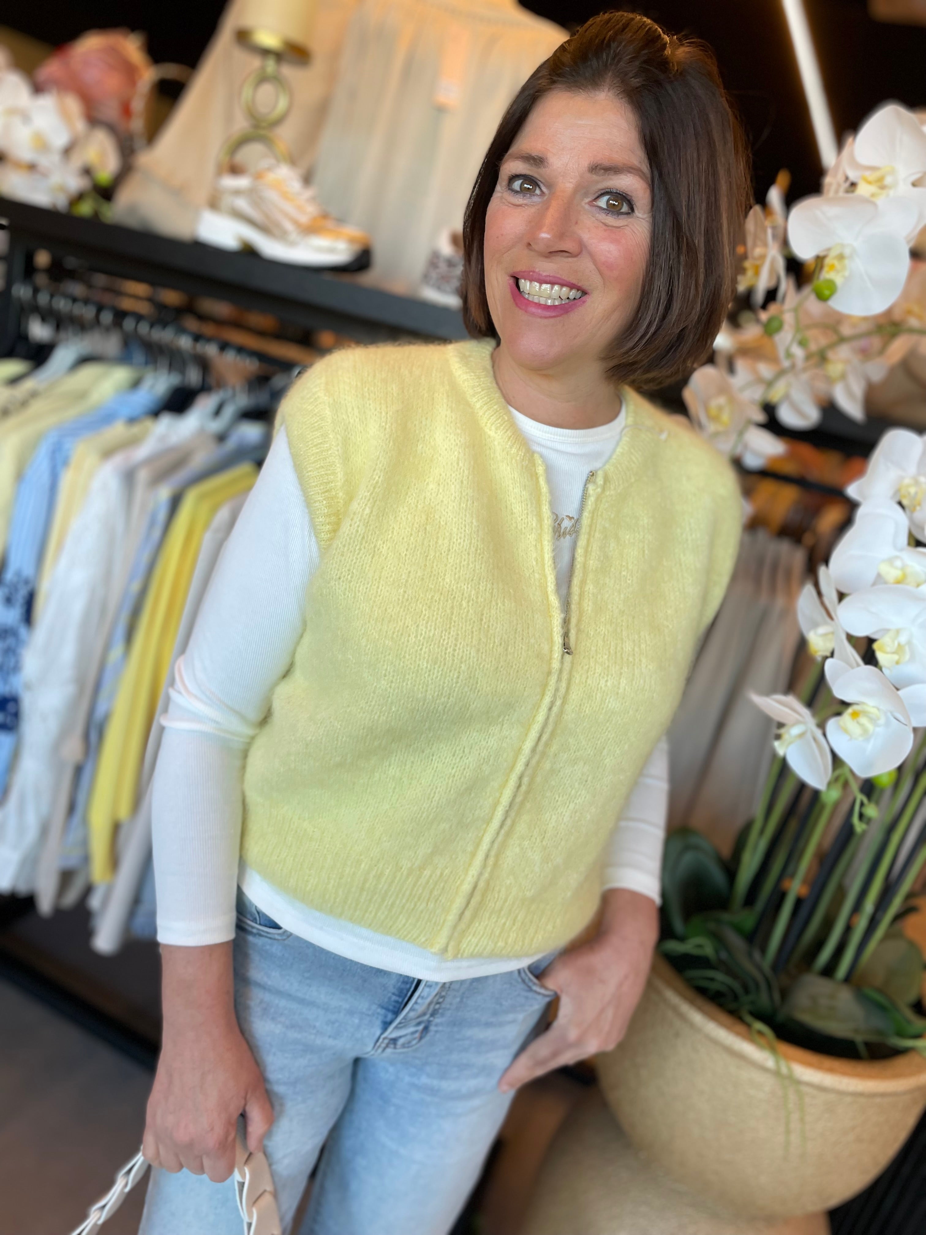 Gilet Amy geel