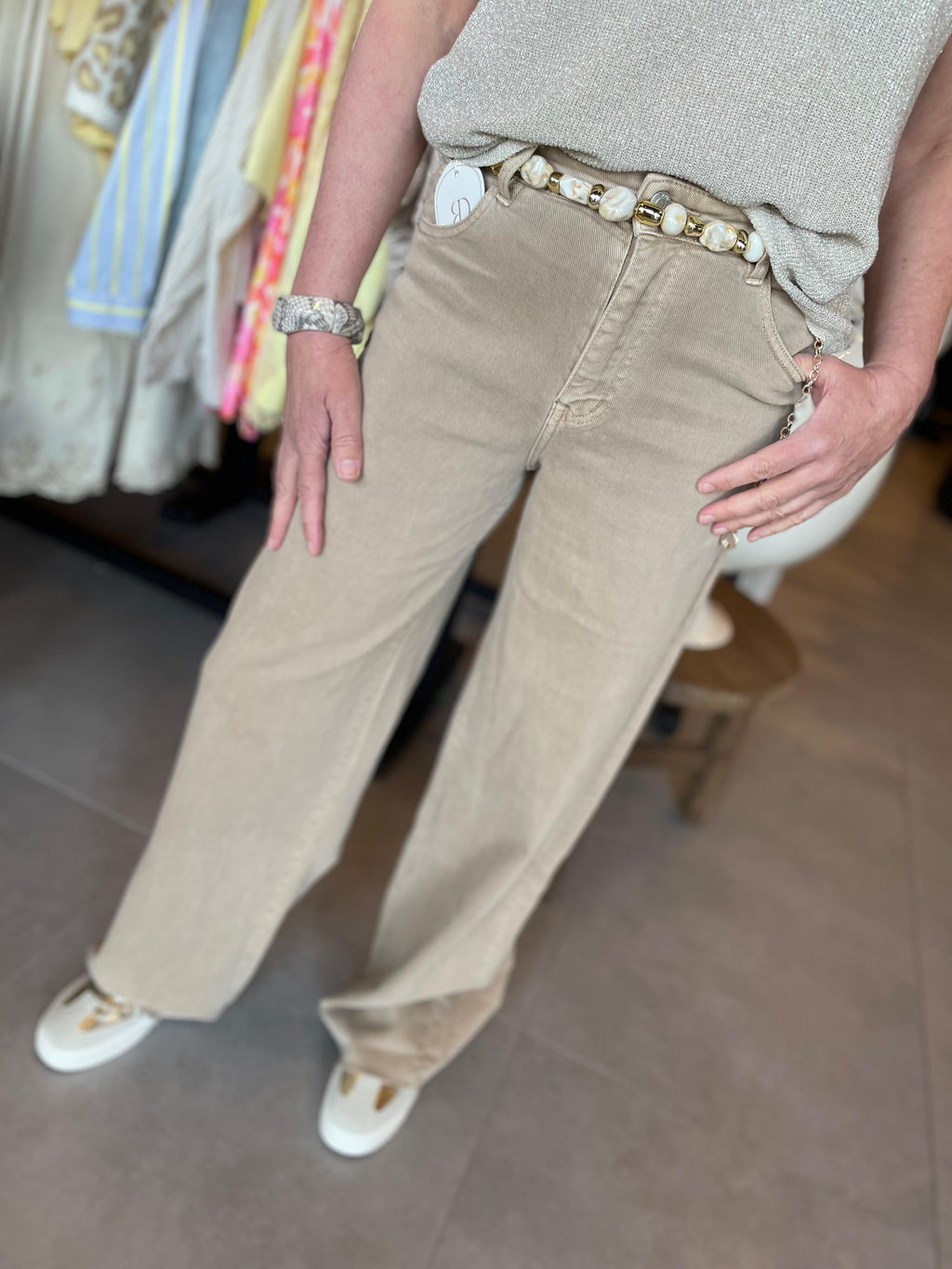 Jeans extra lang taupe RD9136-15