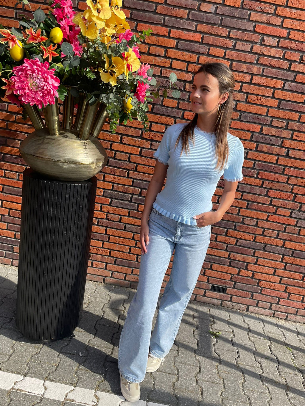 Top Fenna blauw