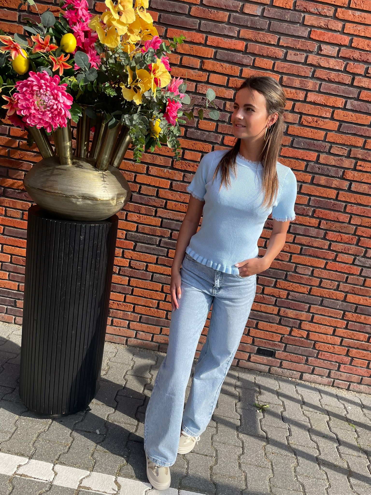 Top Fenna blauw