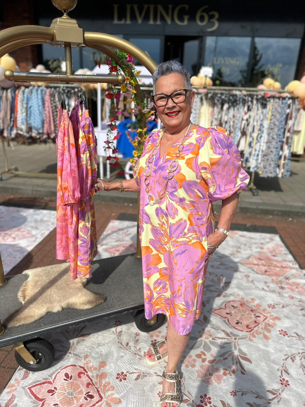 Jurk margriet bloem paars