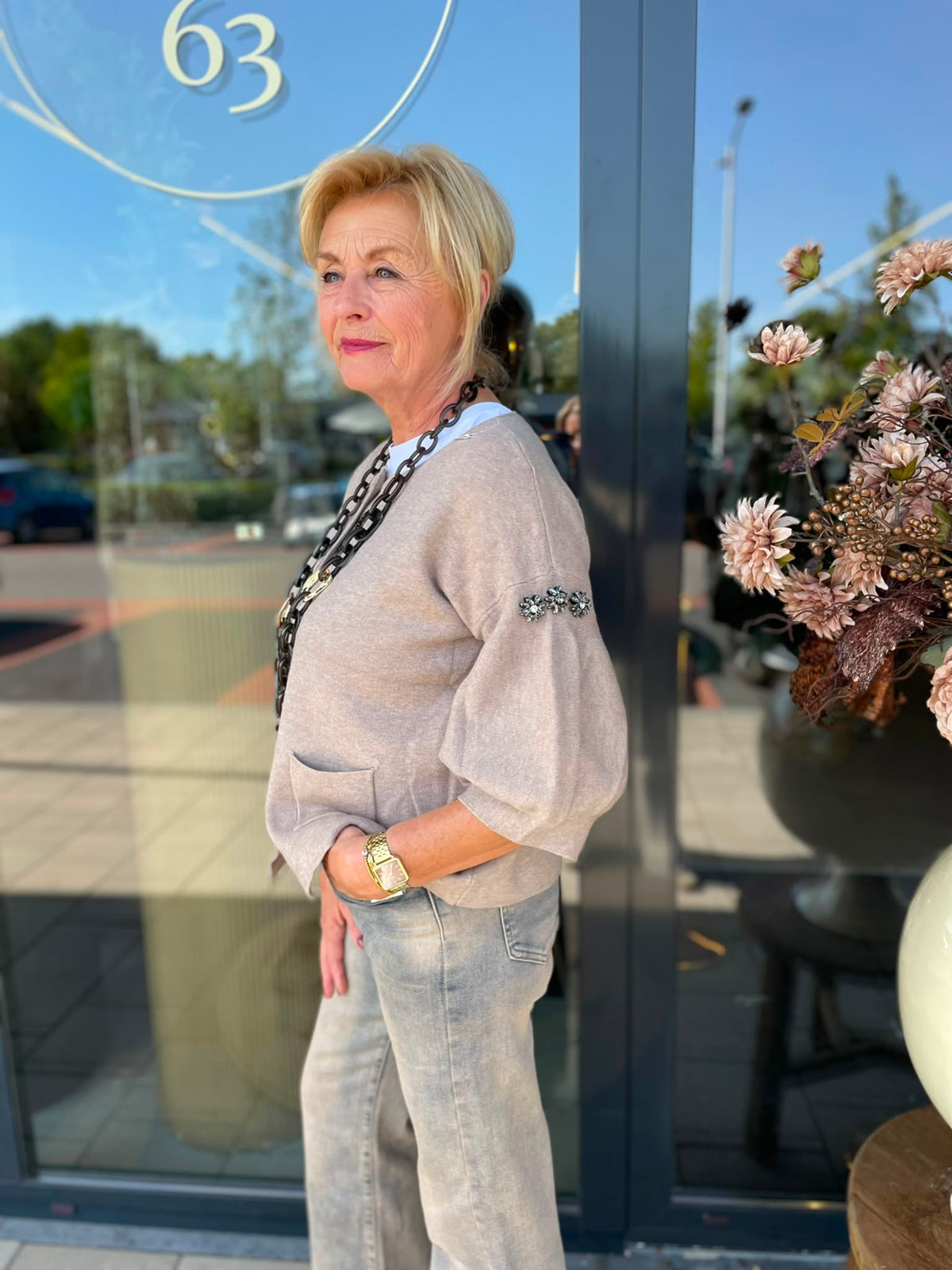 Vest Febe taupe