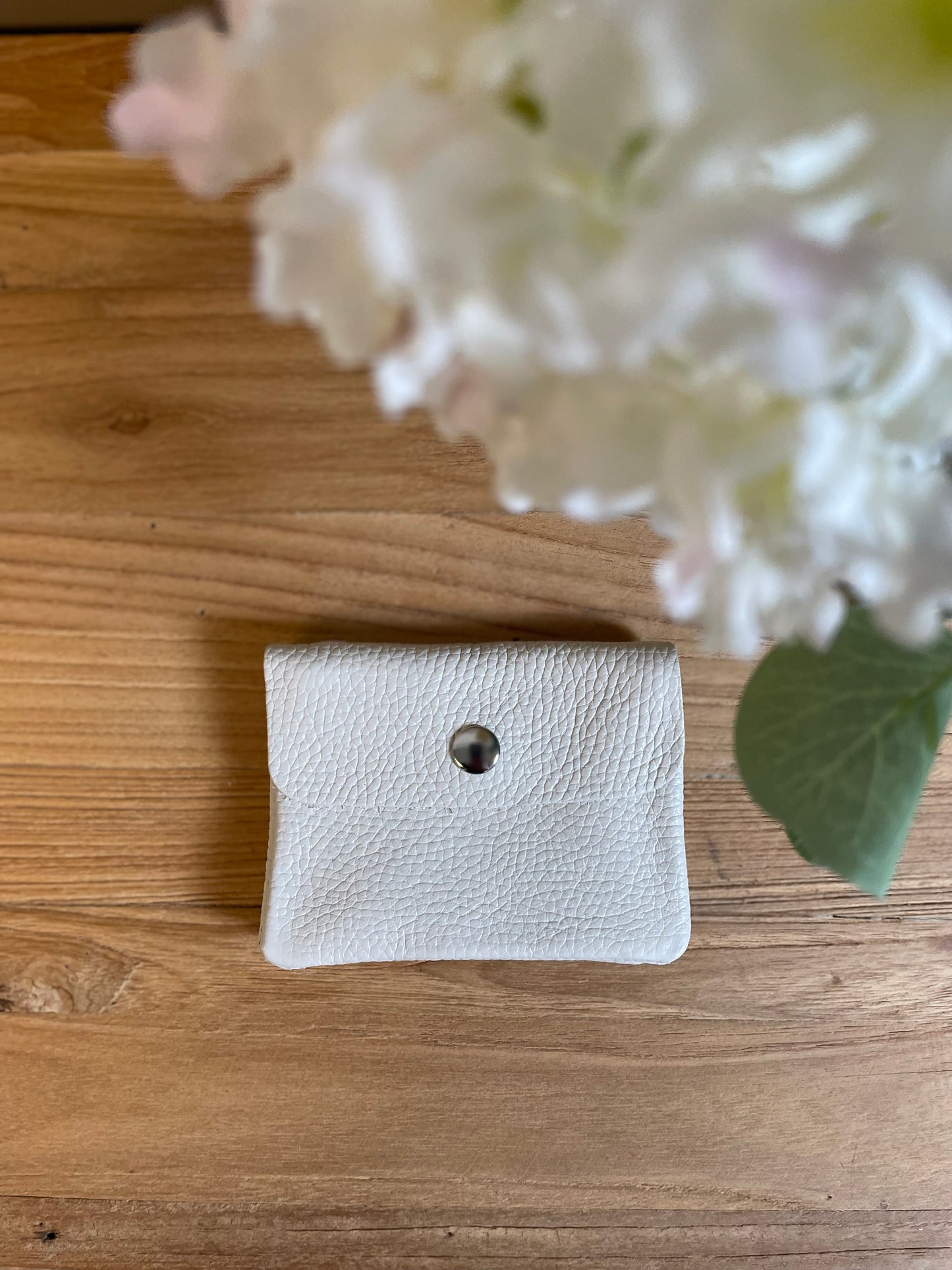 Mini portemonnee beige
