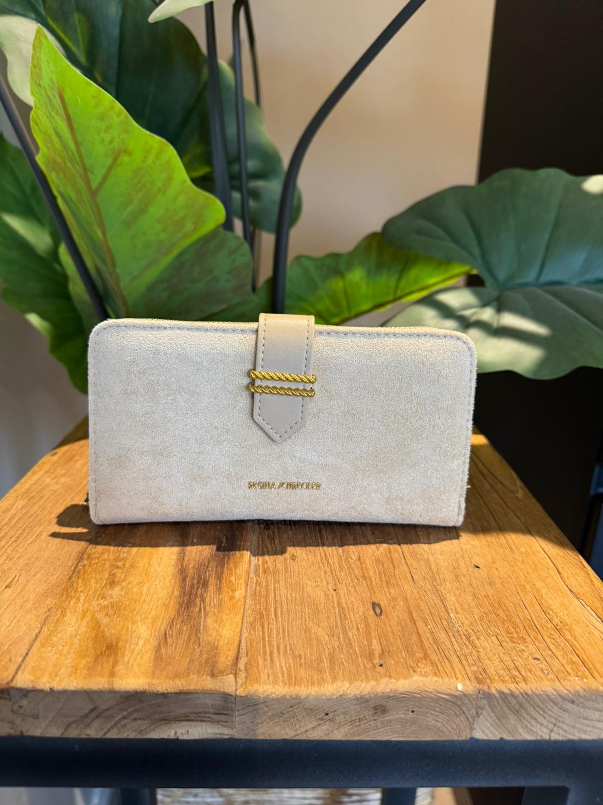 Portemonnee groot beige