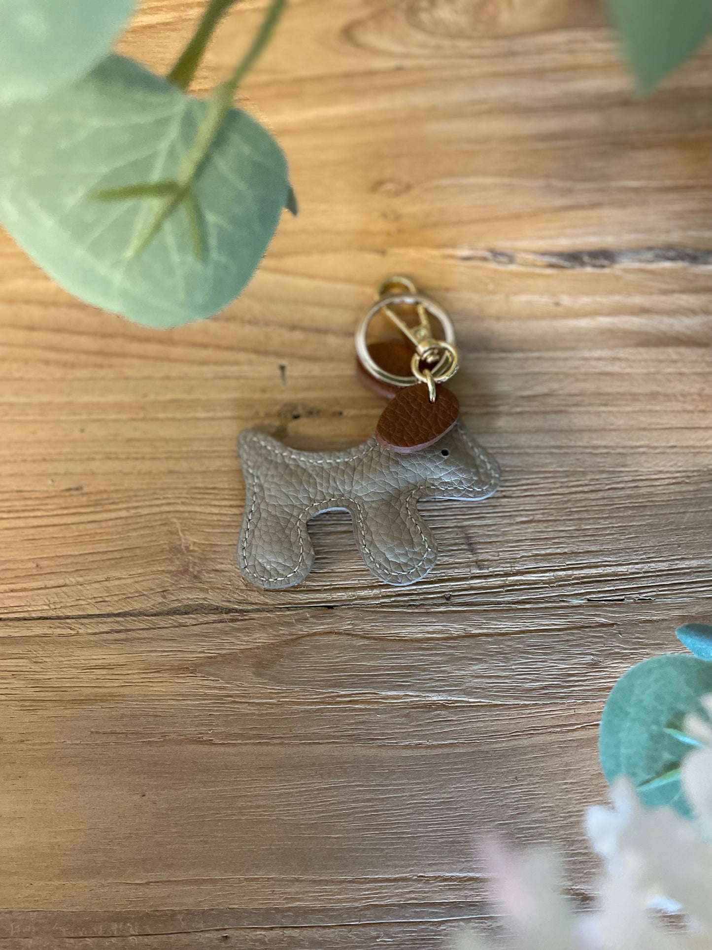 Sleutelhanger Doggie beige