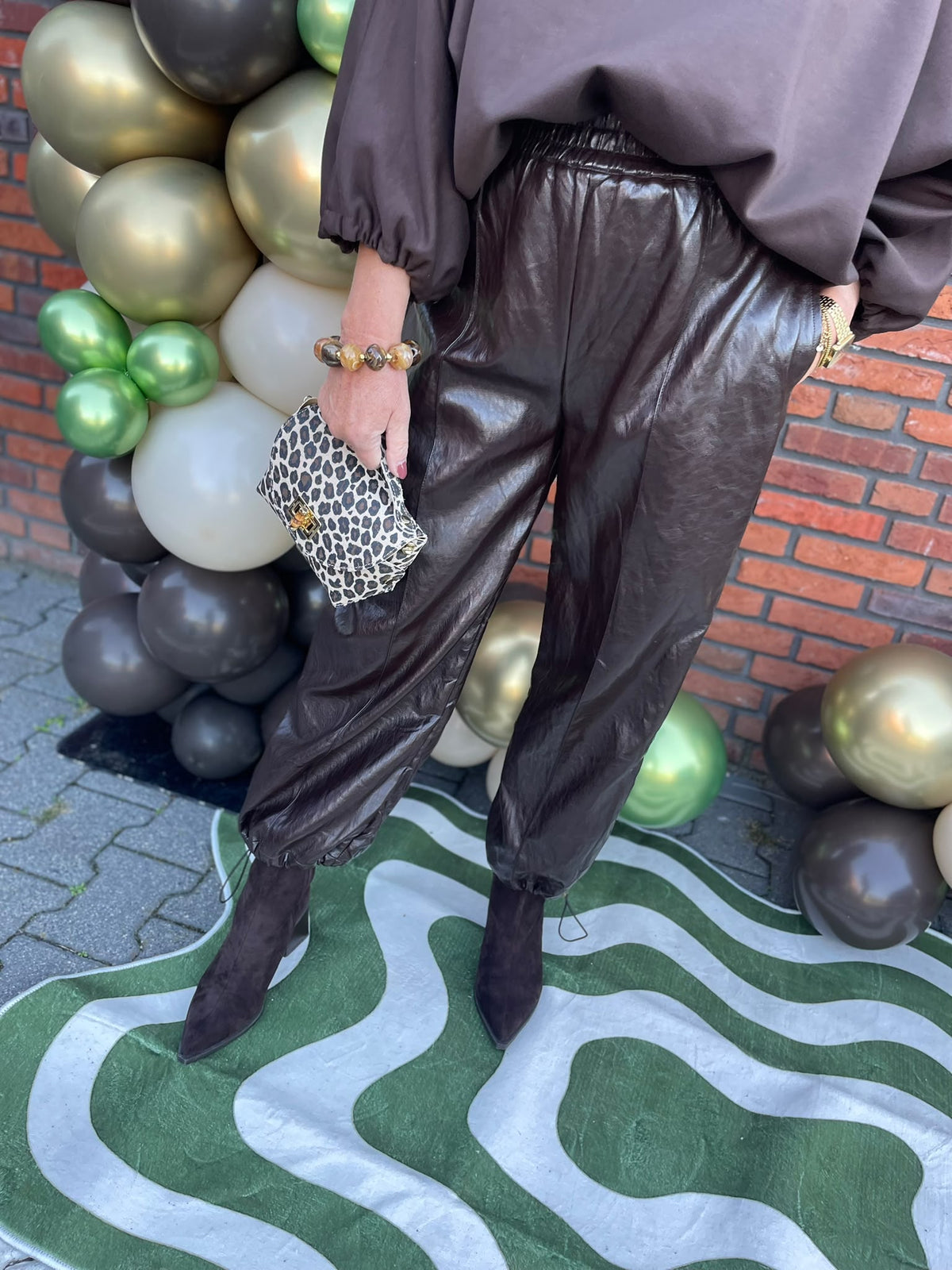 Broek mo leatherlook