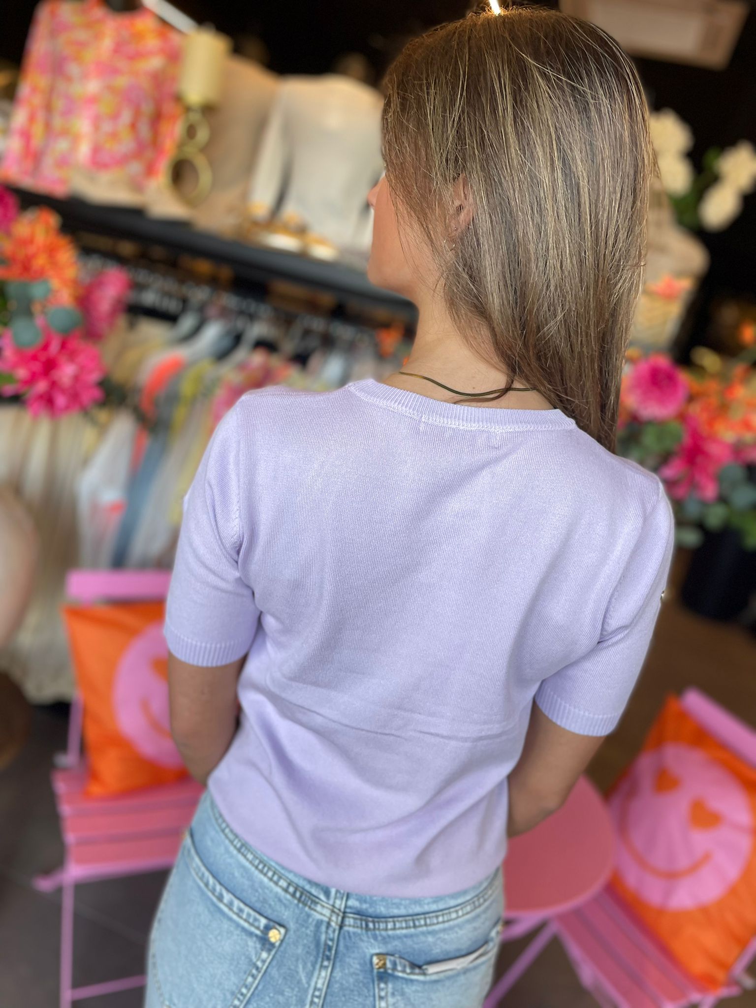 T-shirt Lola hartjes lila