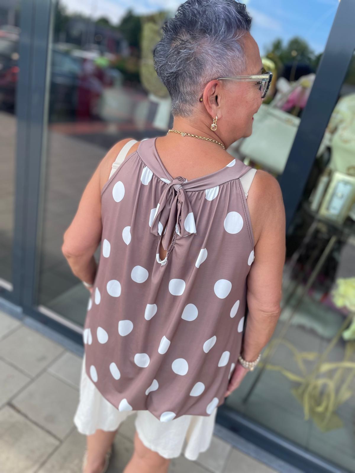 Haltertop Polka licht