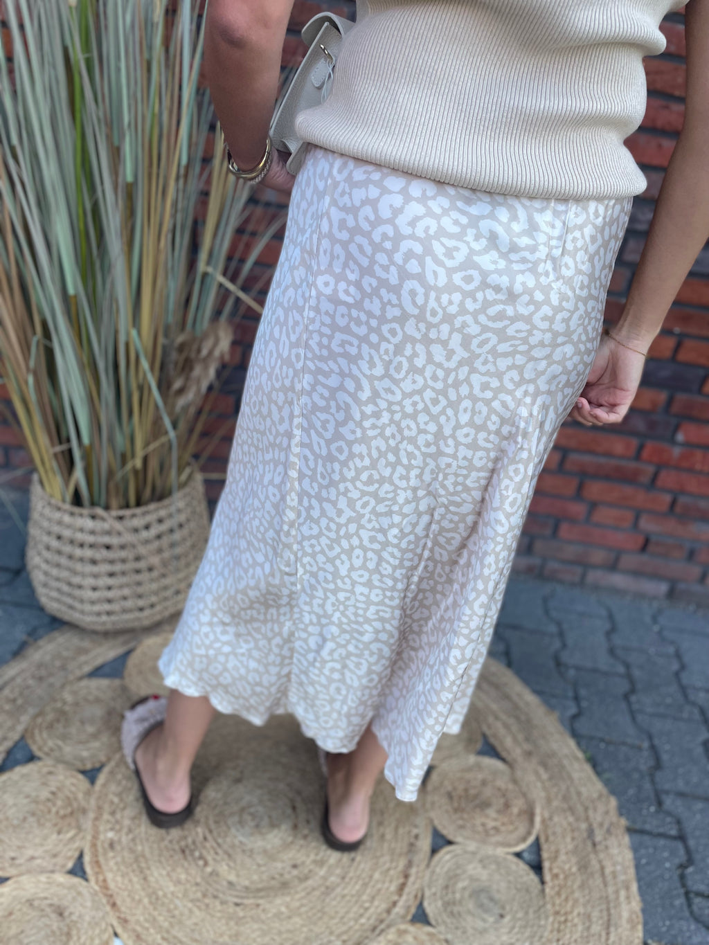 Rok Stacey beige panter