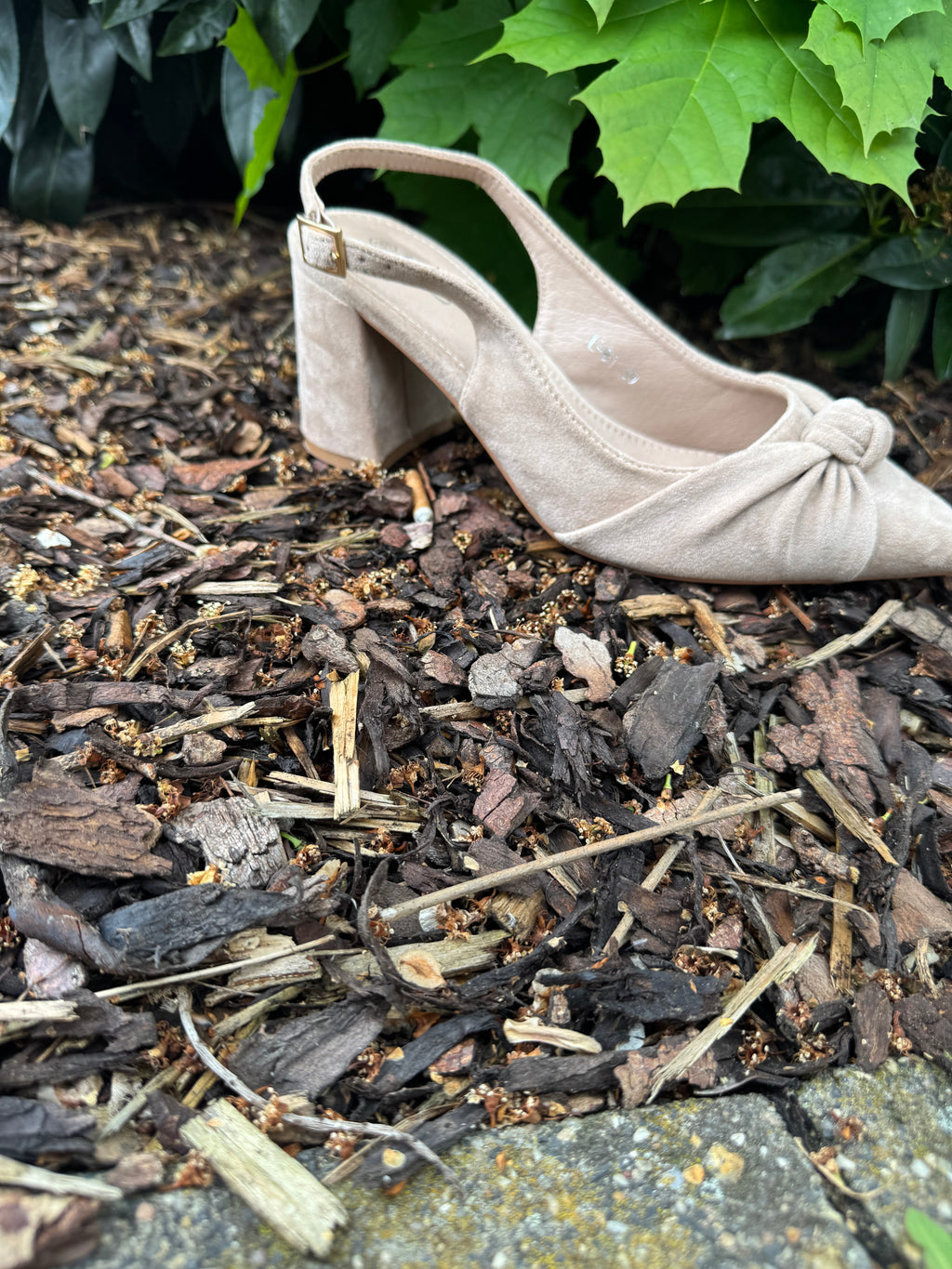Slingback met hak Riva beige