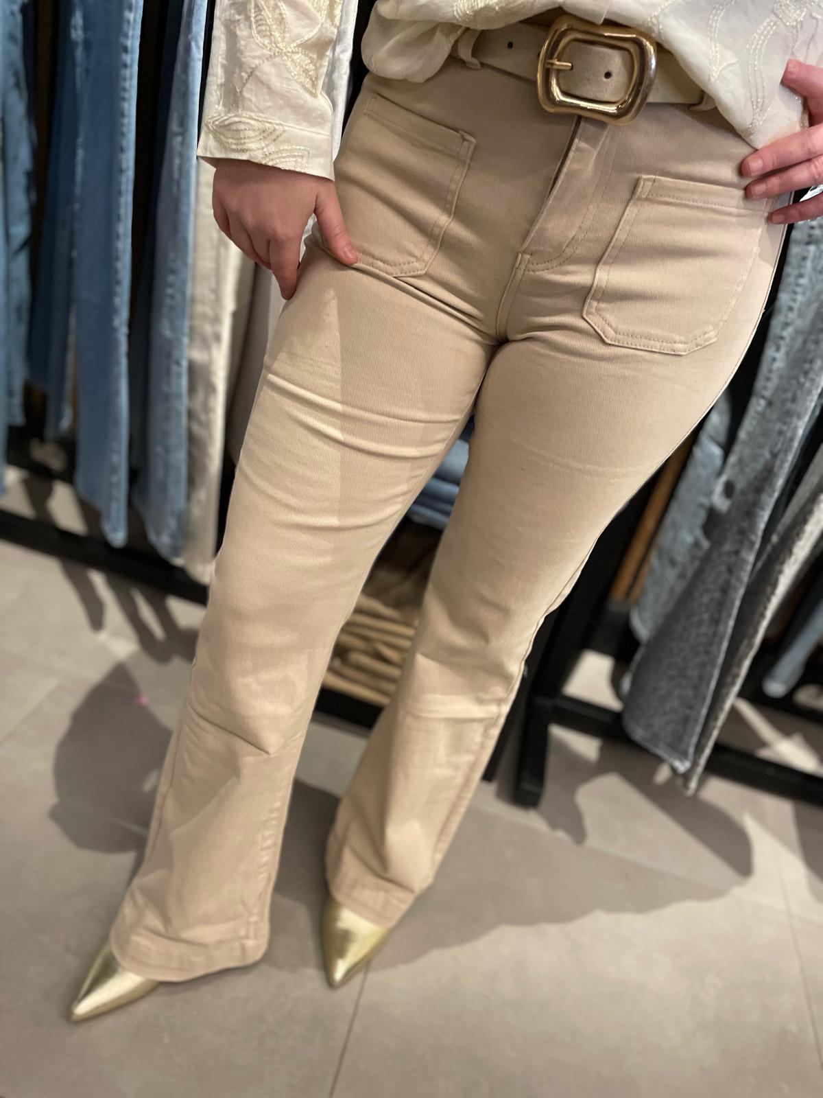 Flared Jeans Eline beige K637-10