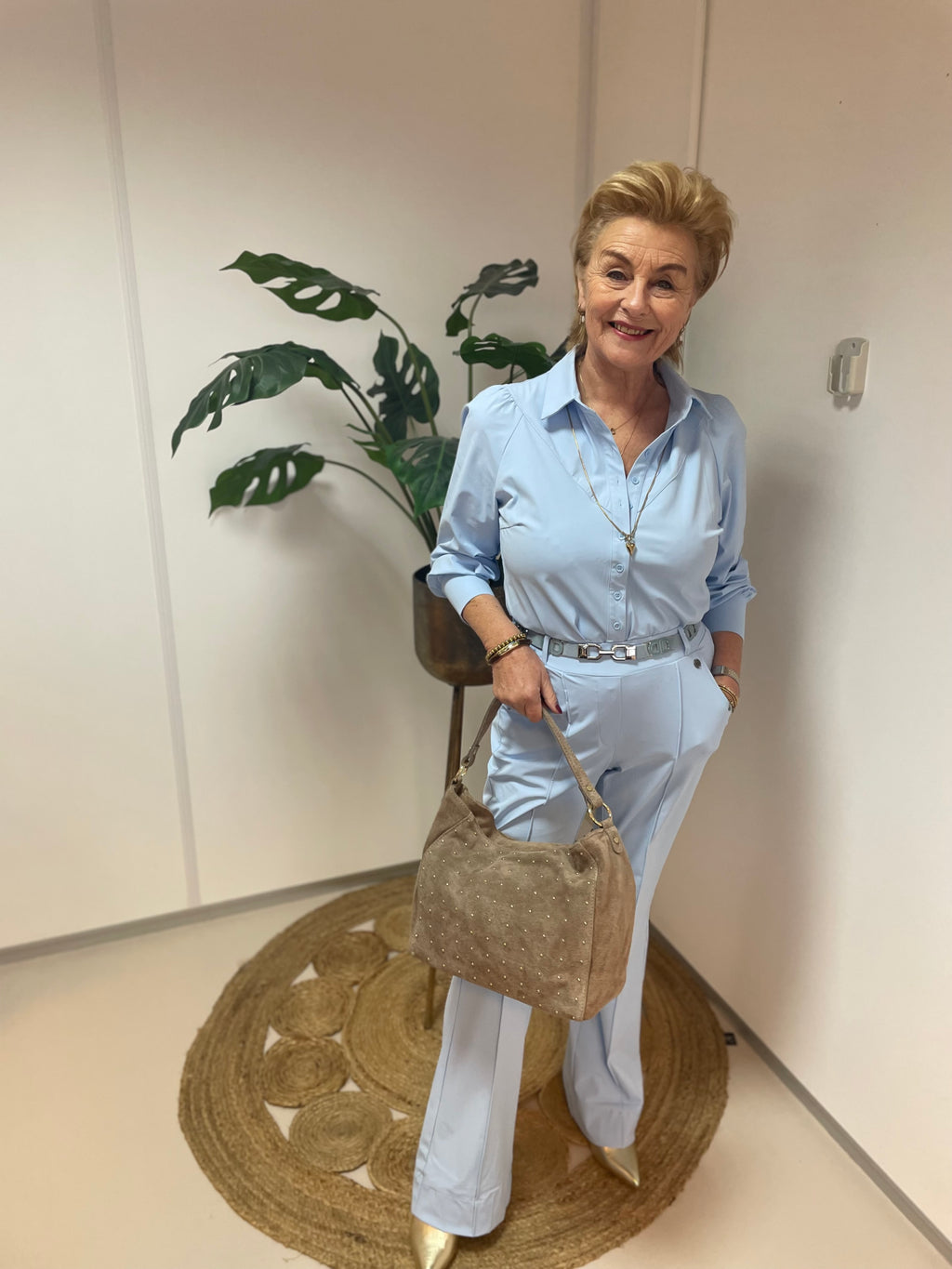 Triple Nine - Blouse lichtblauw BLS 5919