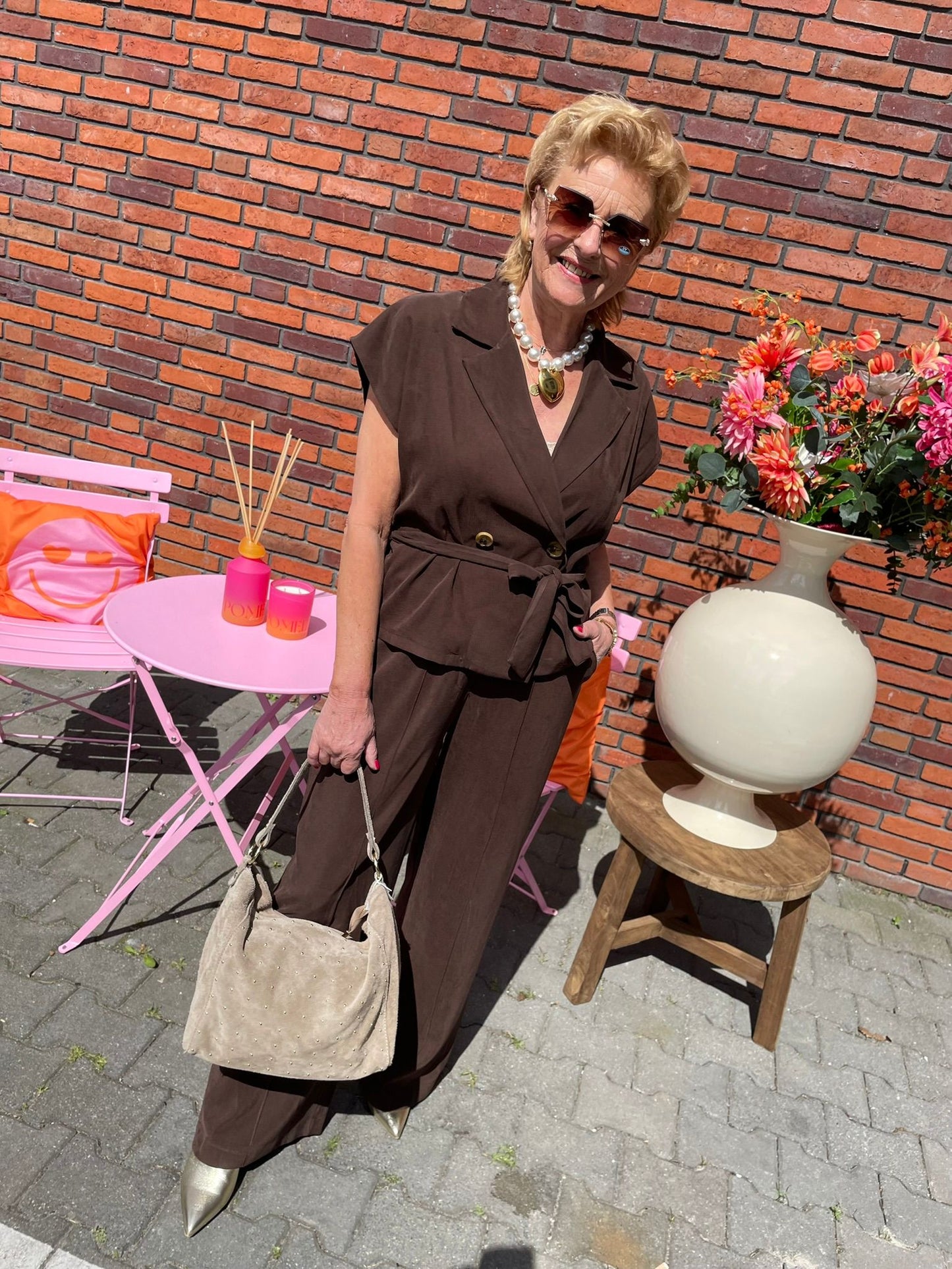 Gilet Cora bruin