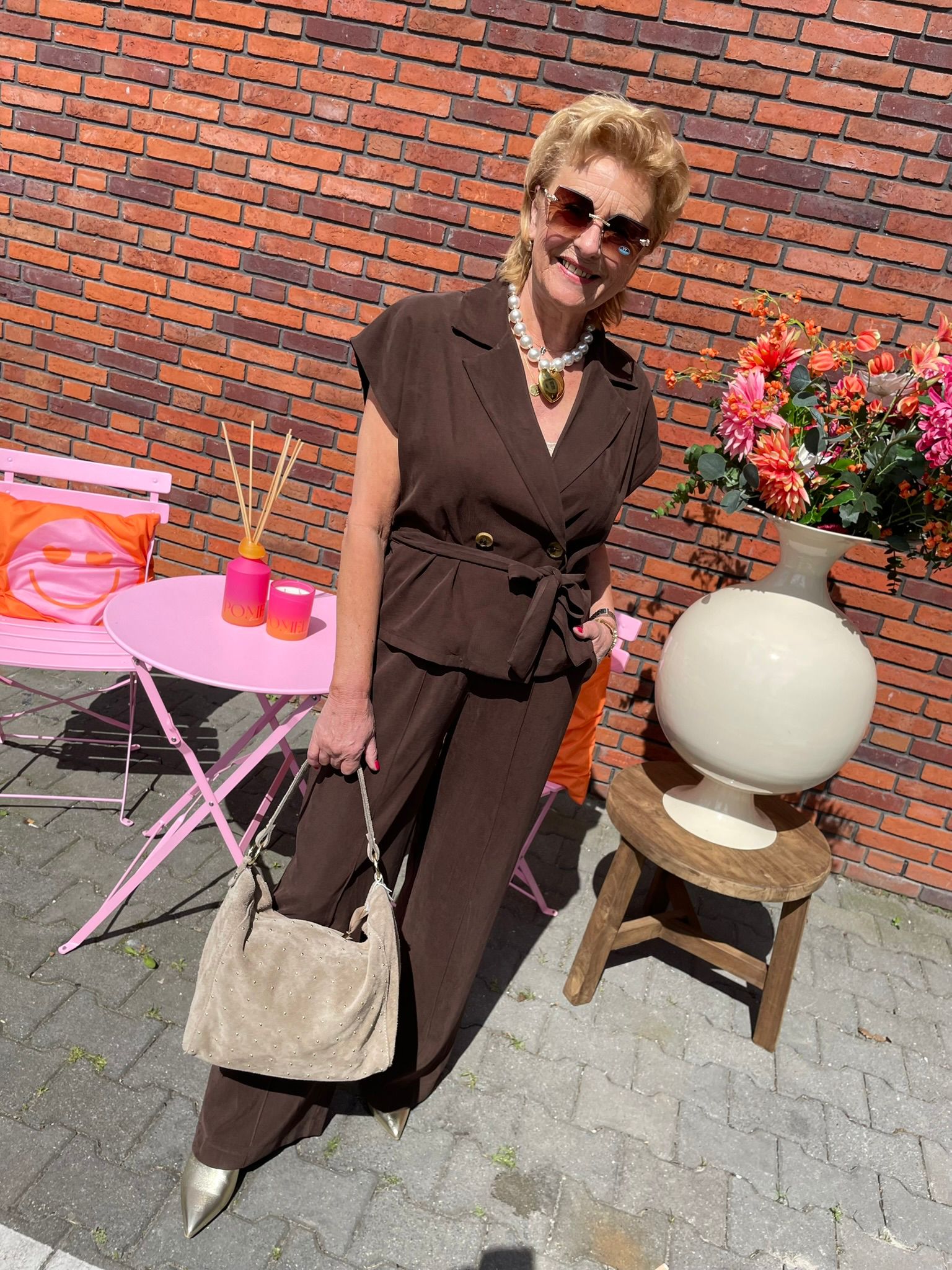 Gilet Cora bruin