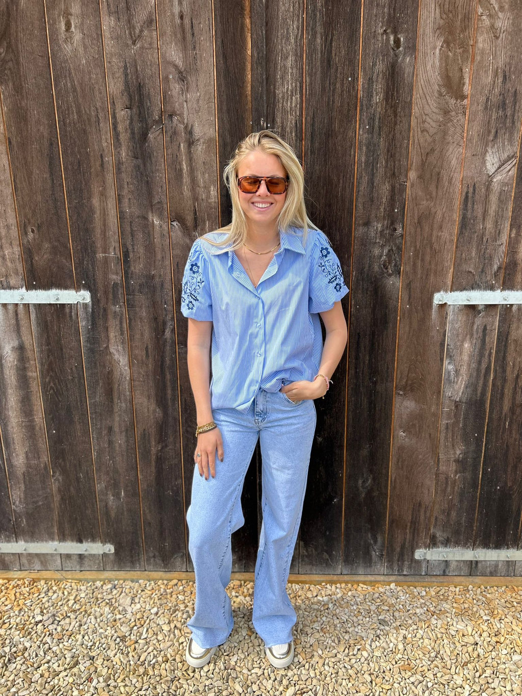 Blouse Nadine blauw