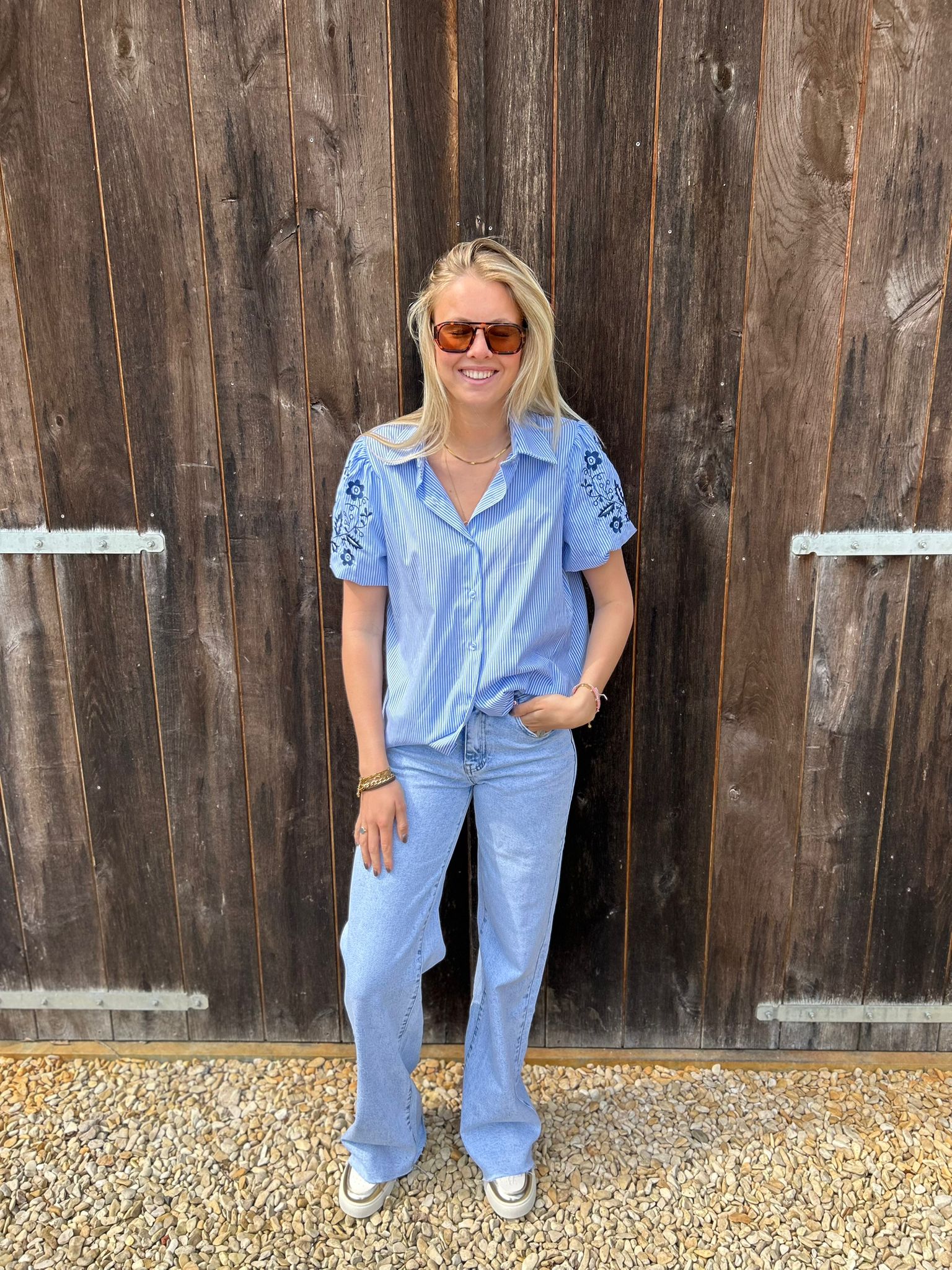 Blouse Nadine blauw