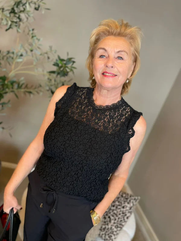 Mi Piace - travel top zwart MP202693