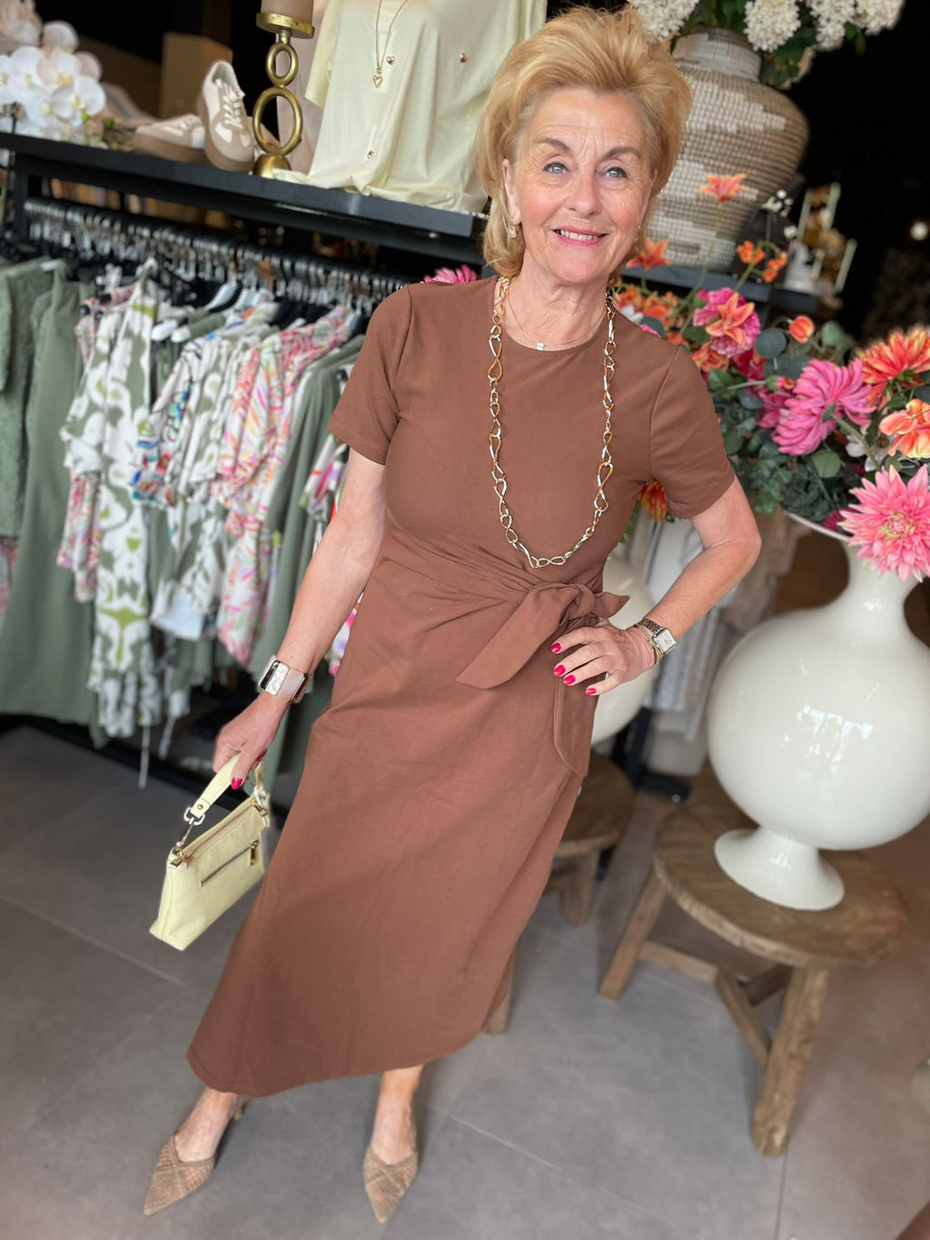 Jurk Lotte bruin