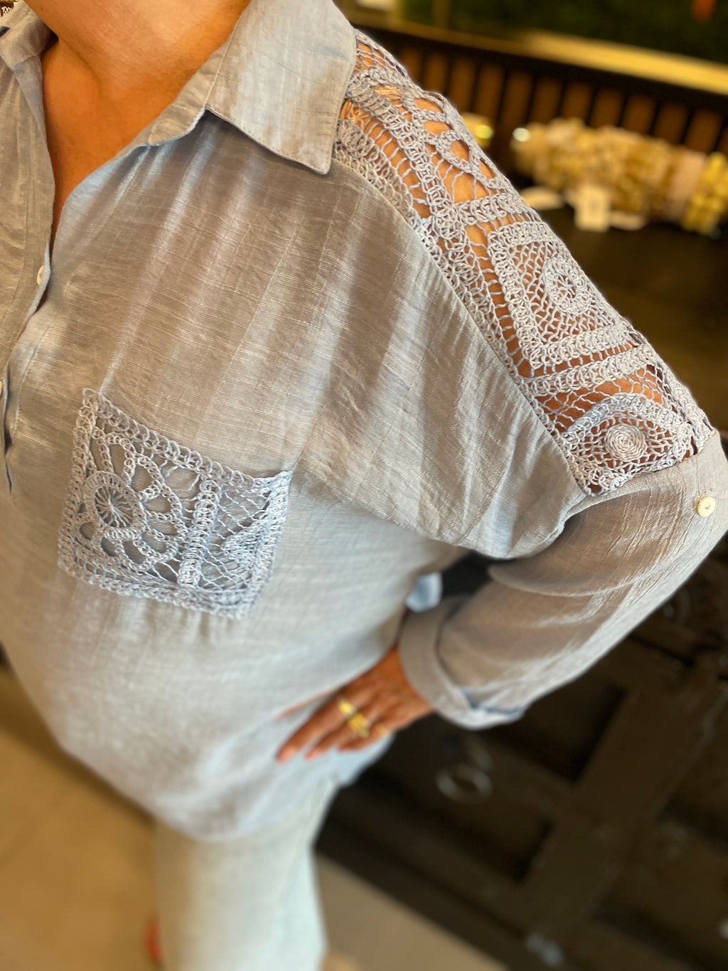Blouse ingrid blauw