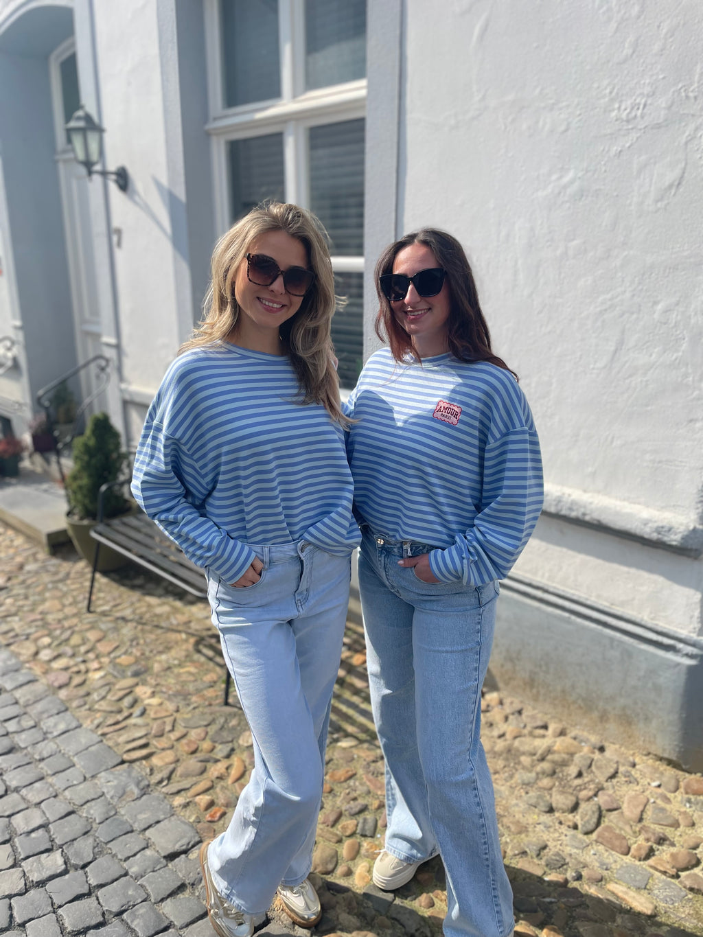 Truitje Amour Paris gestreept blauw